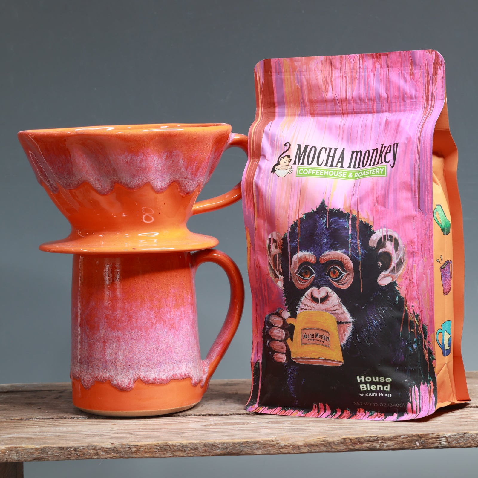 Pourover Package (Coffee, Pourover, and Mug Set) - House Blend Medium Roast