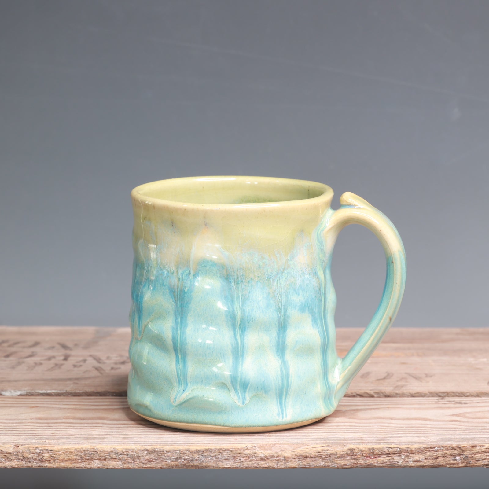 Green Opal and Norse Blue Mug - 14 oz.