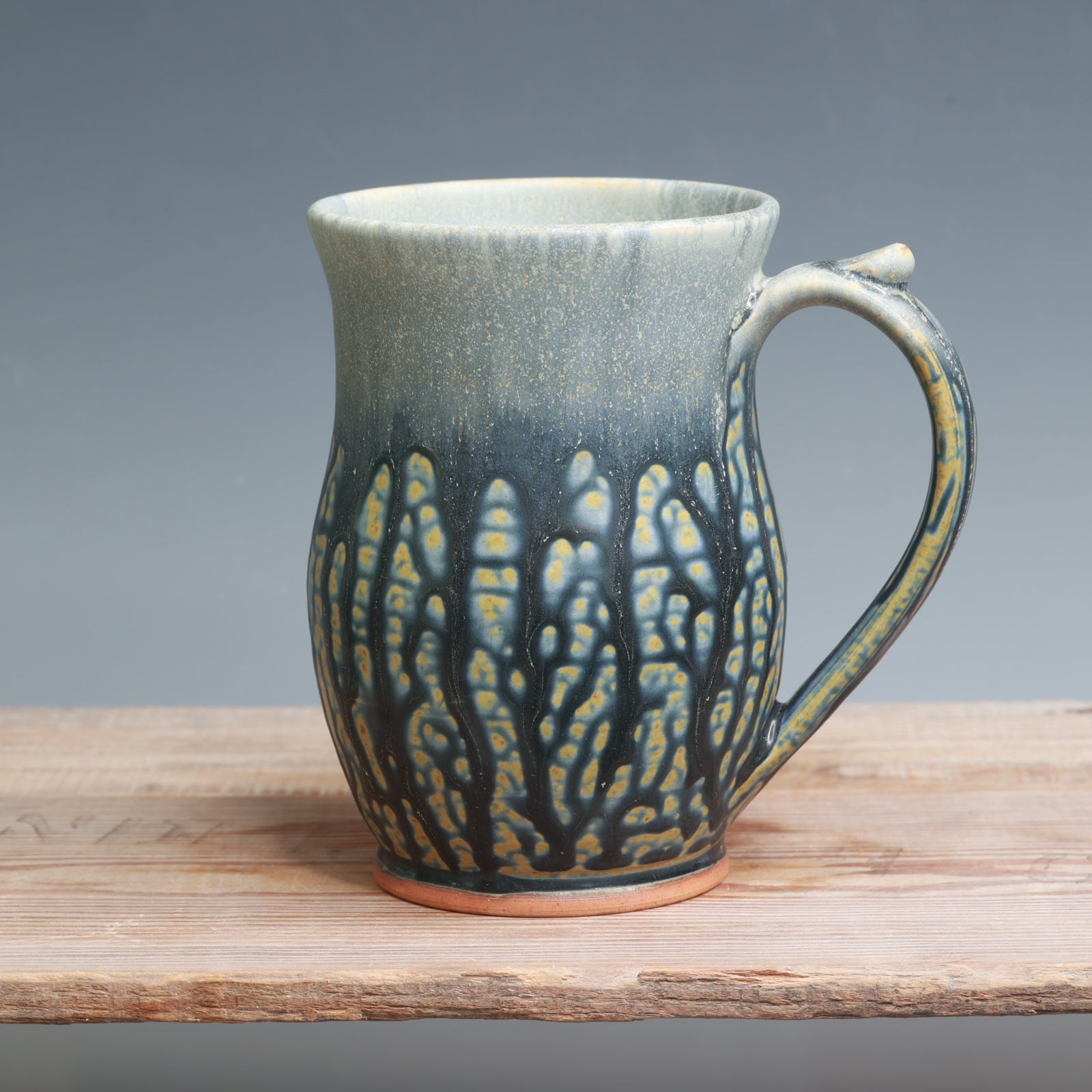 Blue Ash over Salt Mug - 17-19 oz.