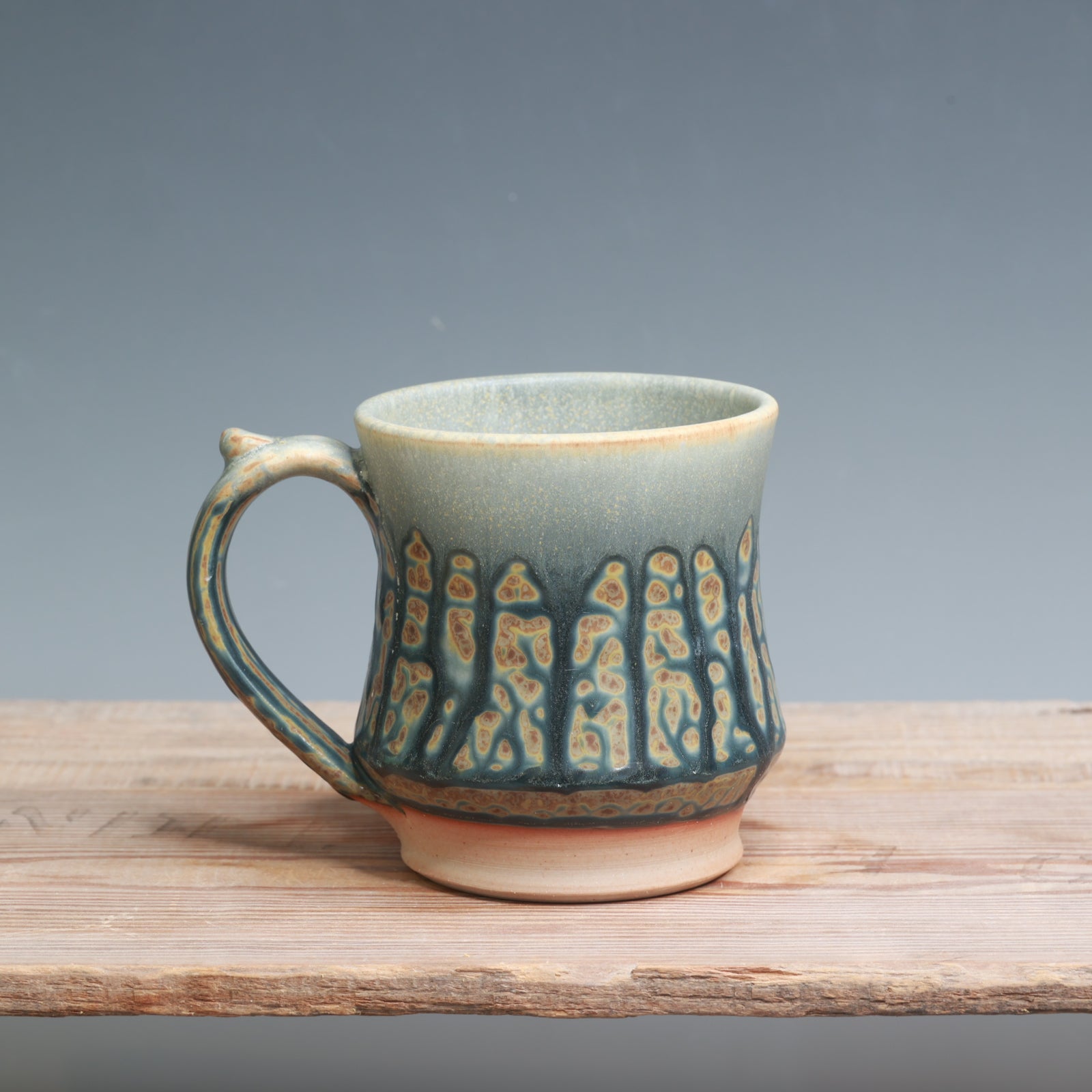 Blue Ash over Salt Mug - 11-13 oz.