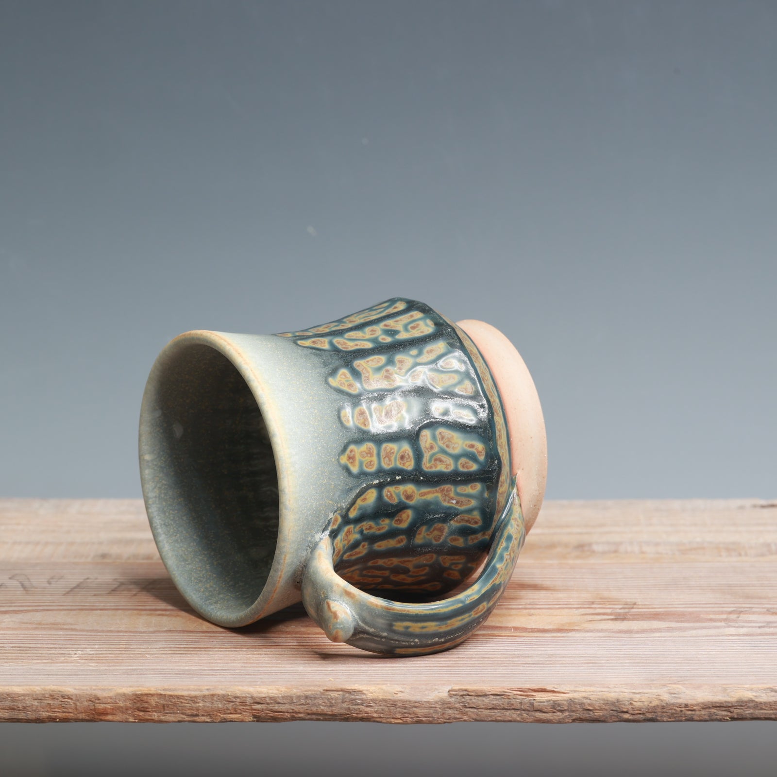 Blue Ash over Salt Mug - 11-13 oz.