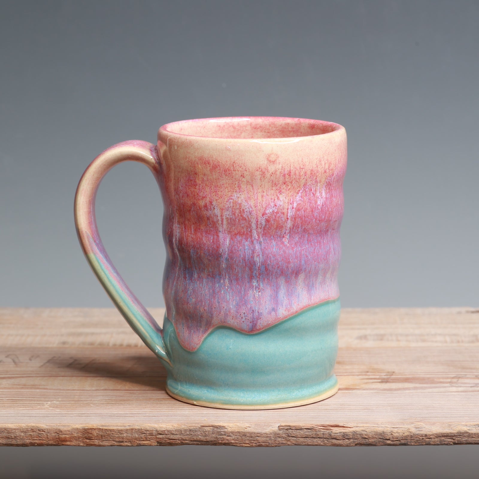Raspberry Mist over Norse Blue Mug - 14-16 oz.