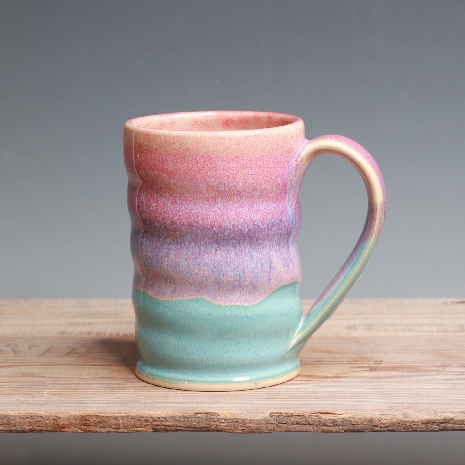 Raspberry Mist over Norse Blue Mug - 14-16 oz.