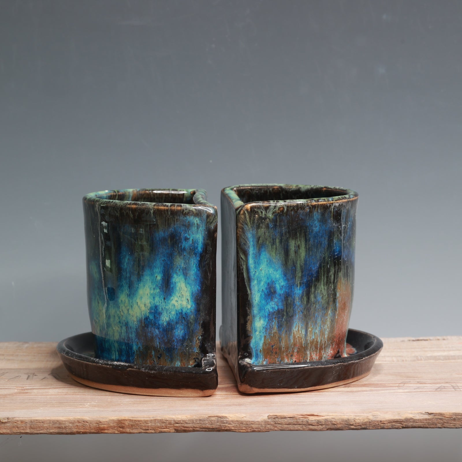 Northern Lights Bookend Planters