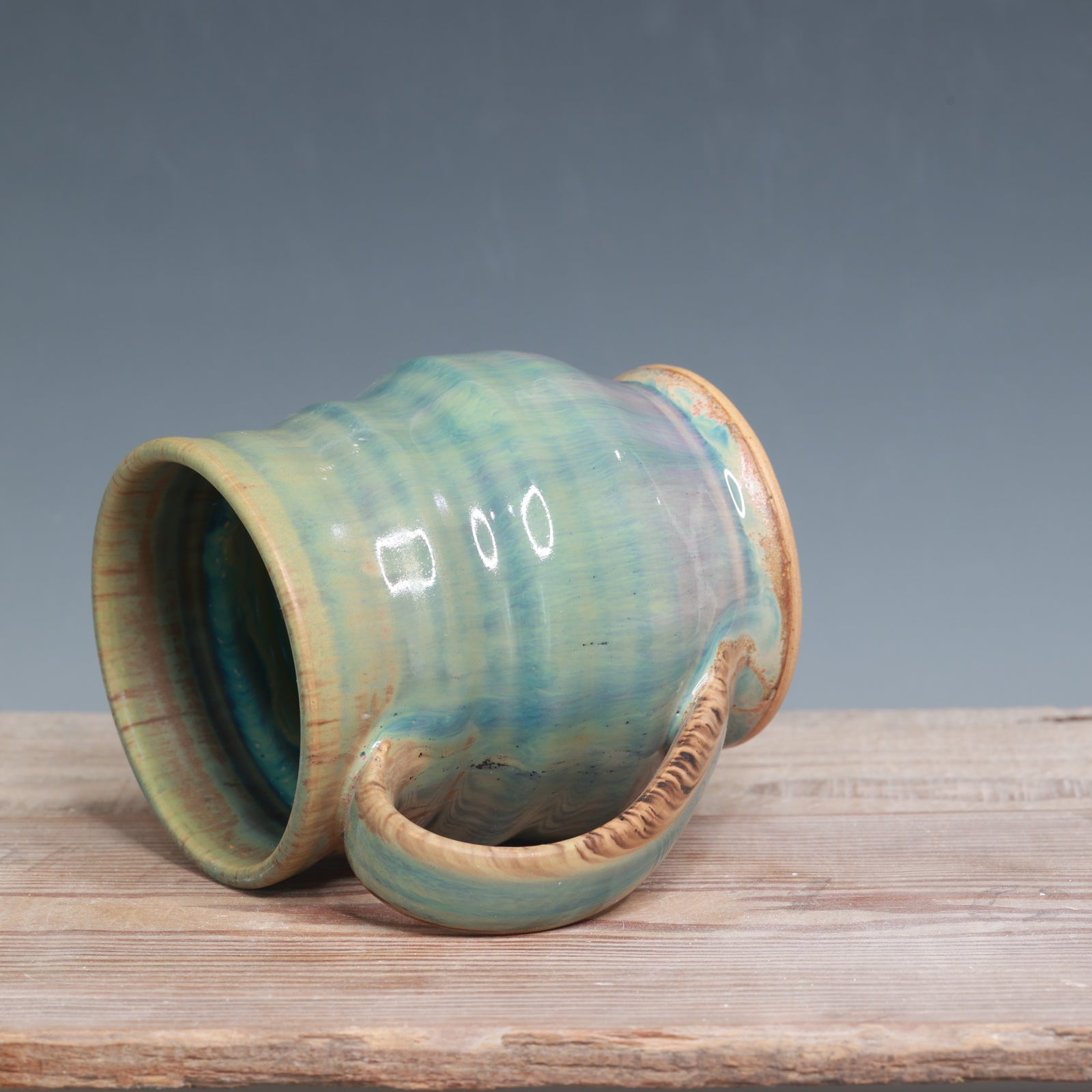 Aurora Green over Sandstone Mug - 13 oz.