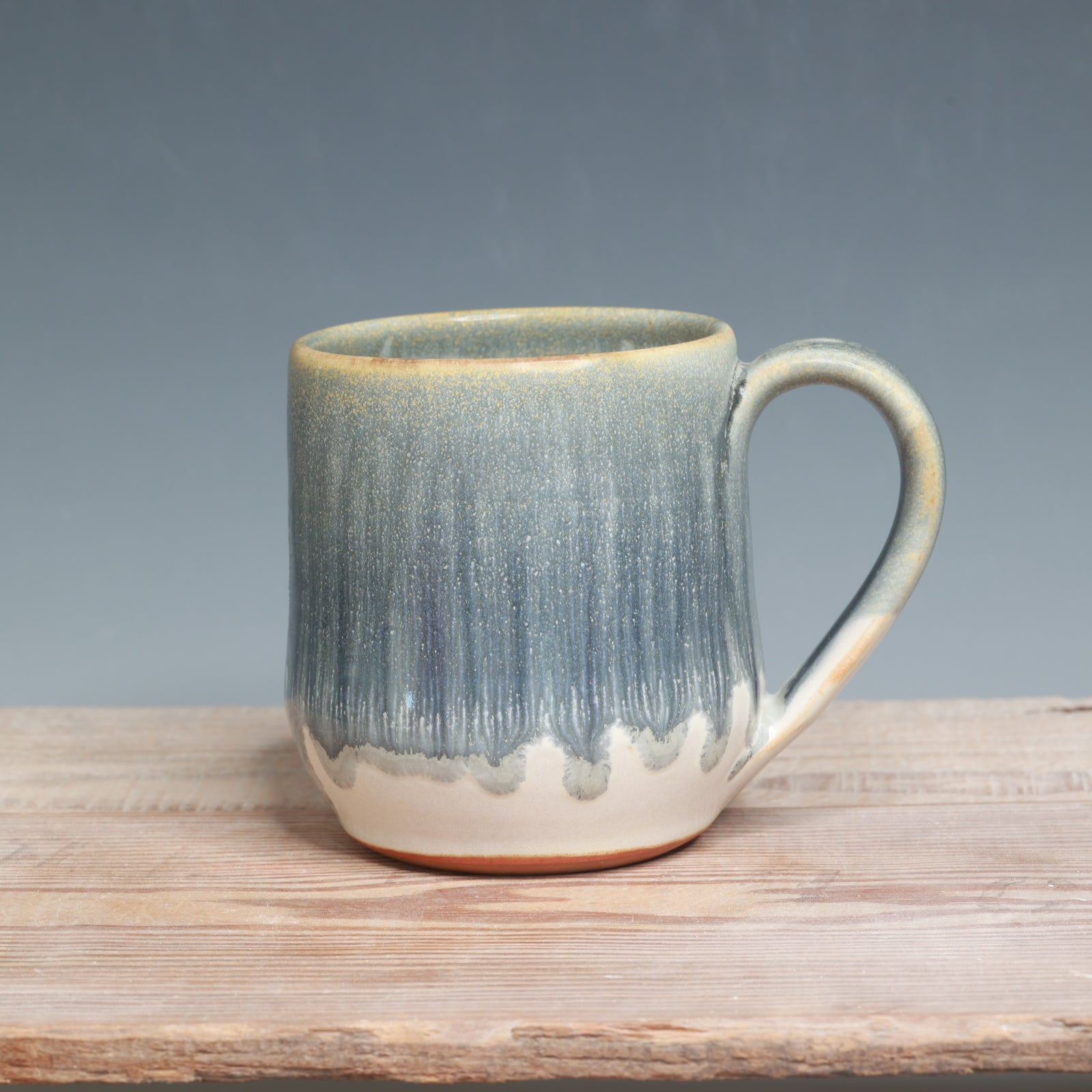 Blue Ash over Salt Mug - 12 oz.
