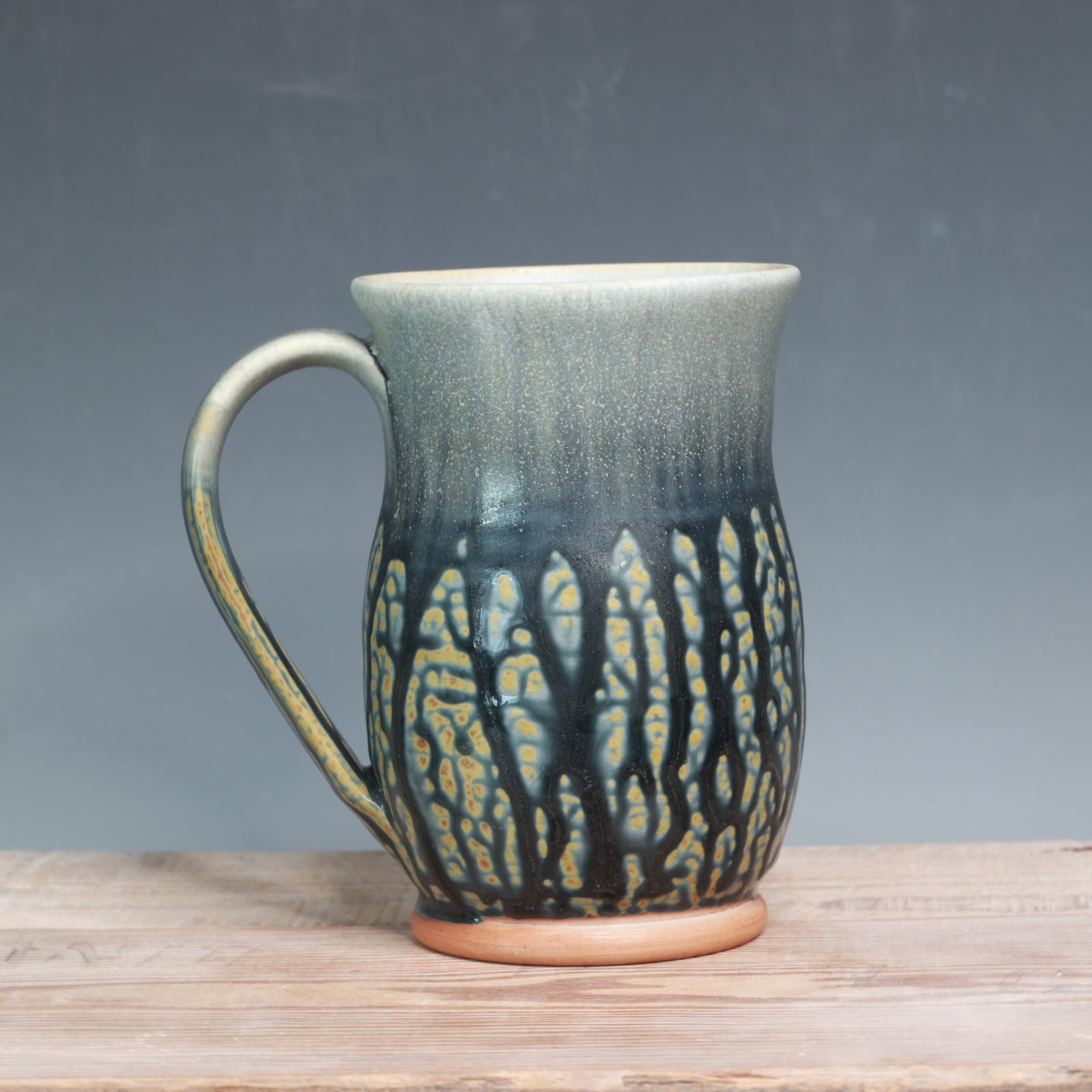 Blue Ash over Salt Mug - 24-25 oz.