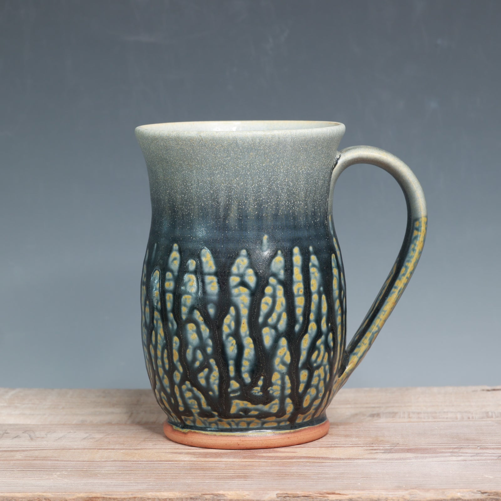 Blue Ash over Salt Mug - 24-25 oz.