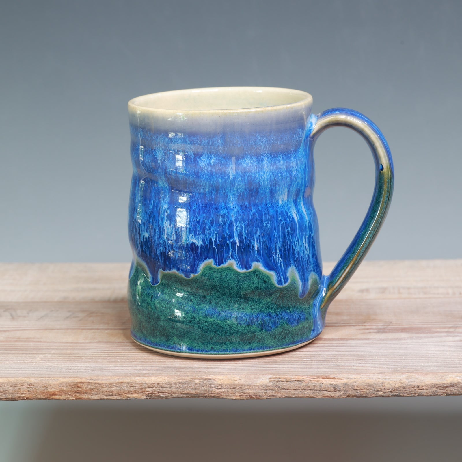 Alabaster over Blue Surf Mug - 14 oz.