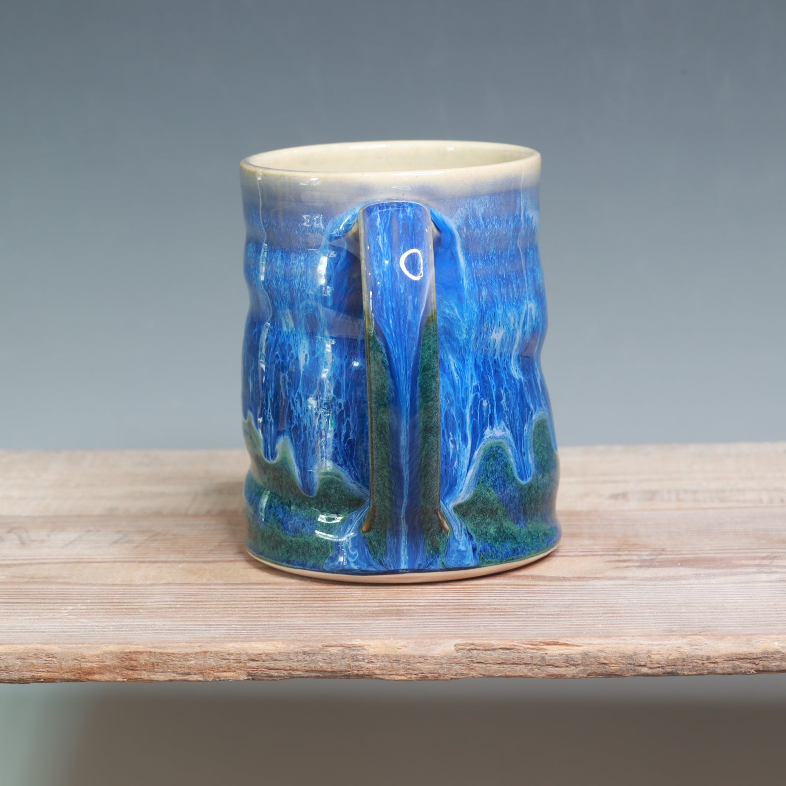 Alabaster over Blue Surf Mug - 14 oz.