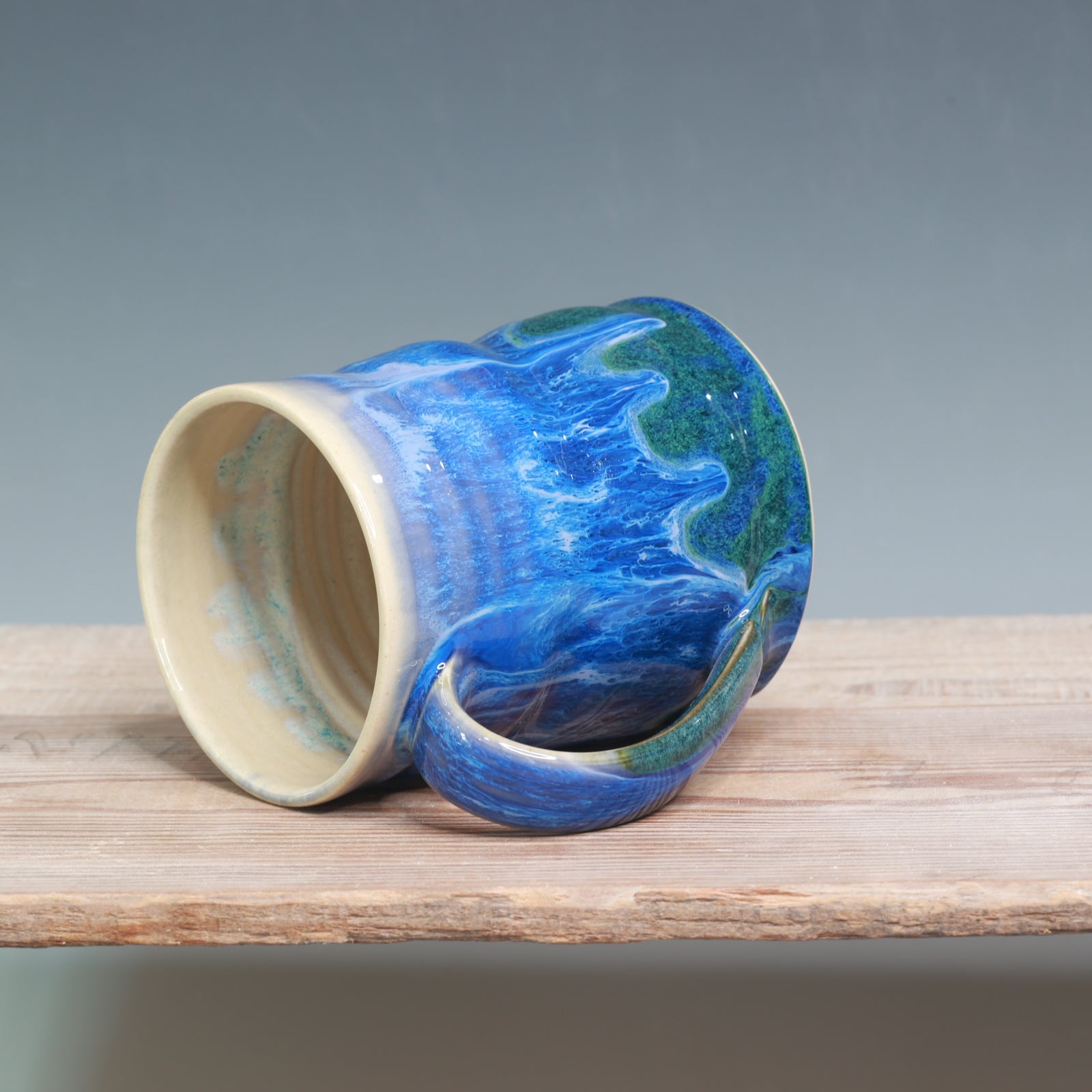Alabaster over Blue Surf Mug - 14 oz.