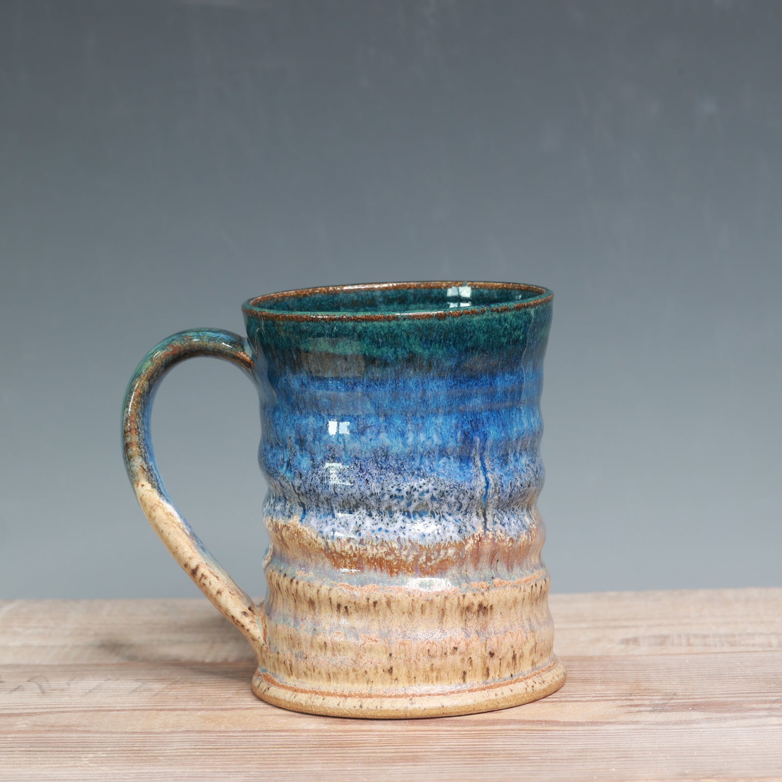 Blue Surf over Sandstone Mug - 13 oz.