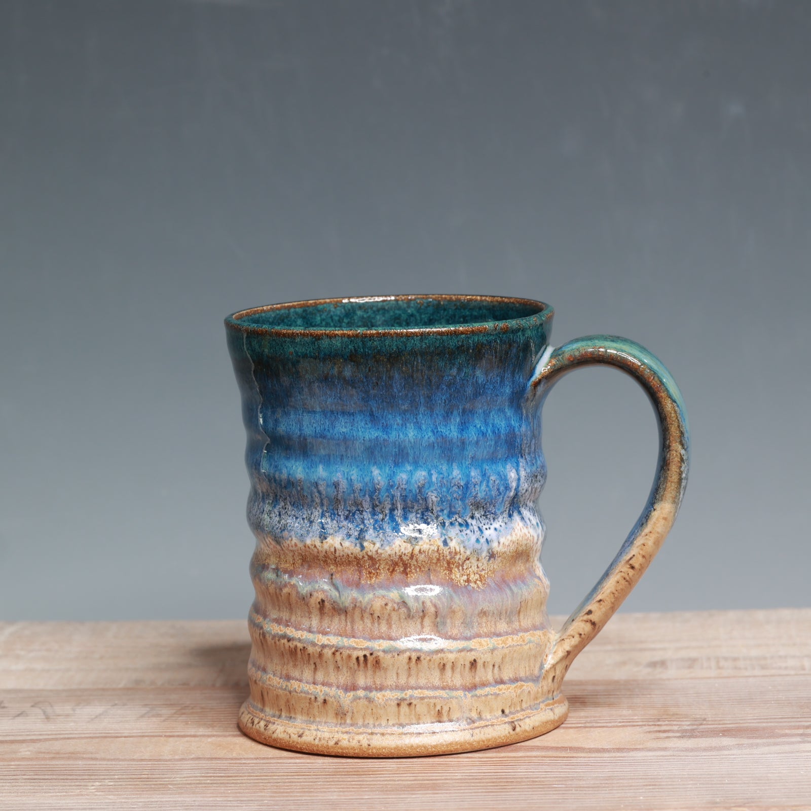 Blue Surf over Sandstone Mug - 13 oz.