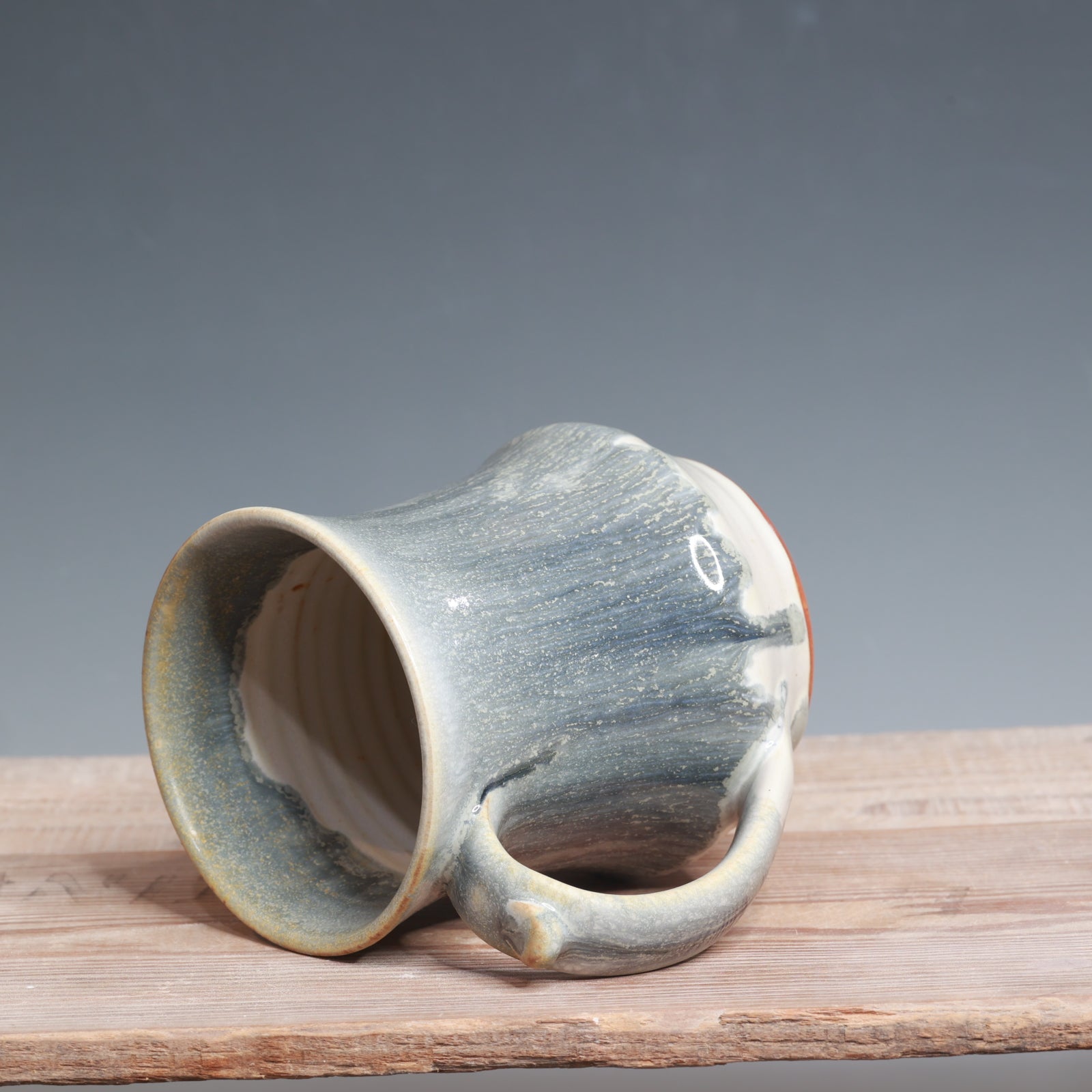 Blue Ash over Salt Mug - 14 oz.