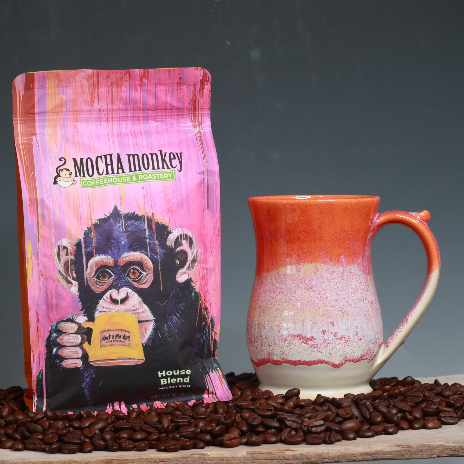 Coffee Beans and Mug Combo - House Blend Medium Roast