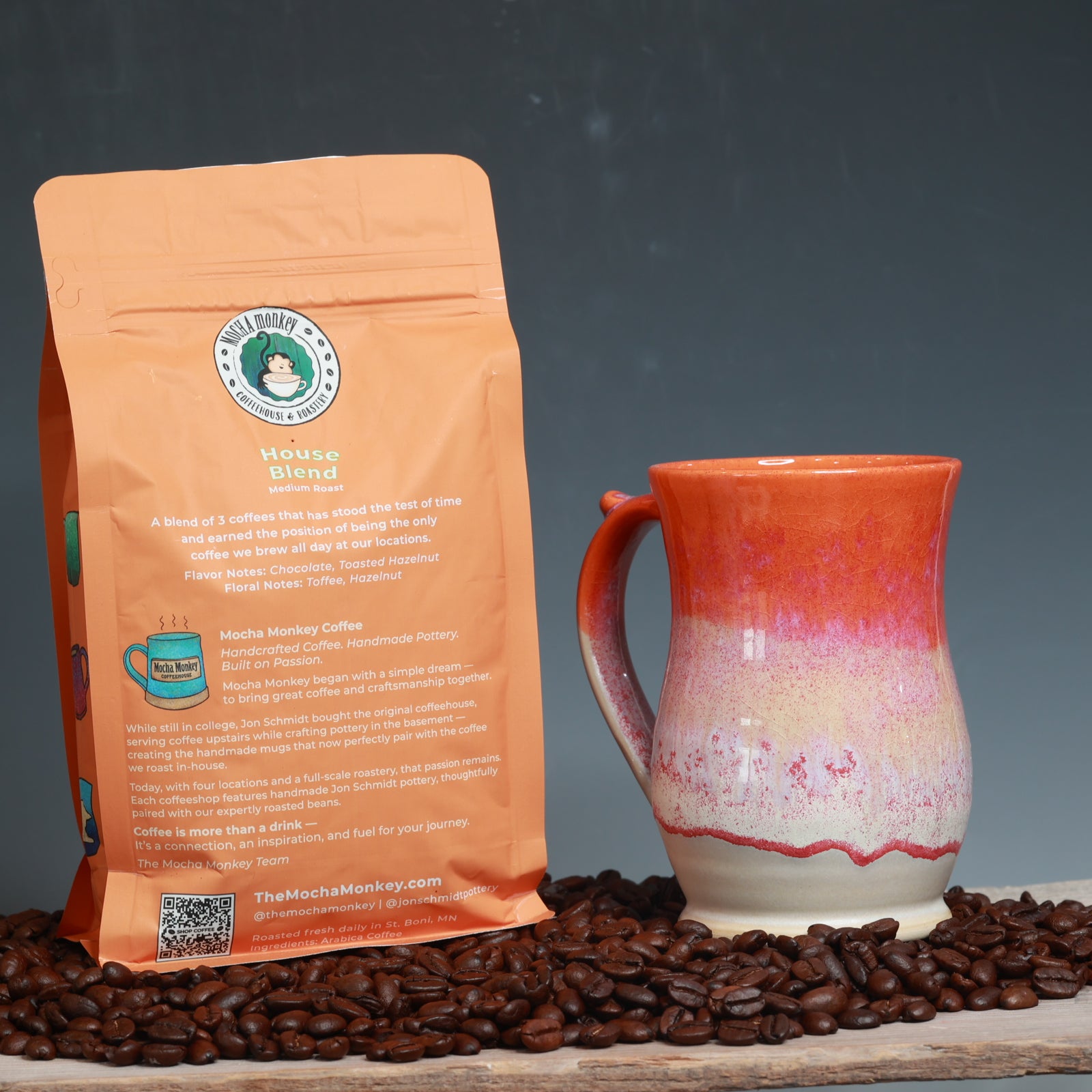 Coffee Beans and Mug Combo - House Blend Medium Roast