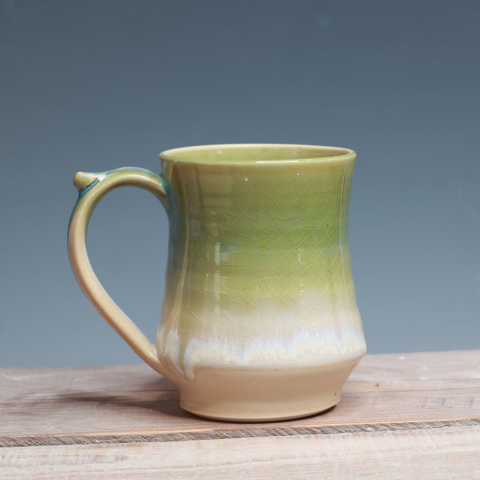 Aurora Green over Alabaster 14-15oz.