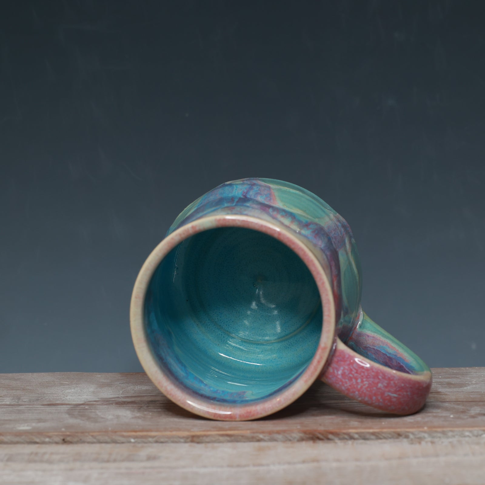 Raspberry Mist and Norse Blue mug 16 oz.