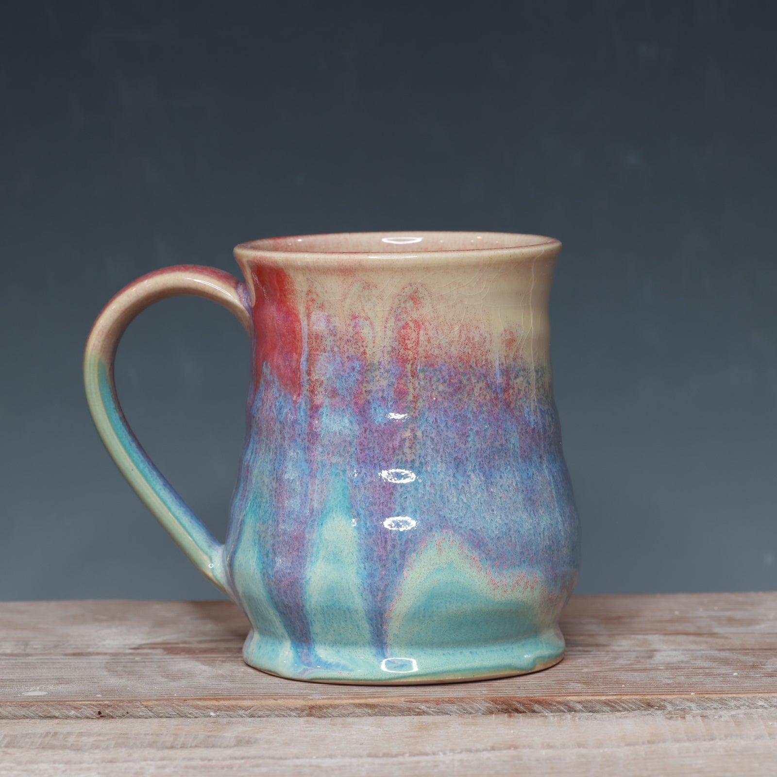 Raspberry Mist and Norse Blue mug 16 oz.