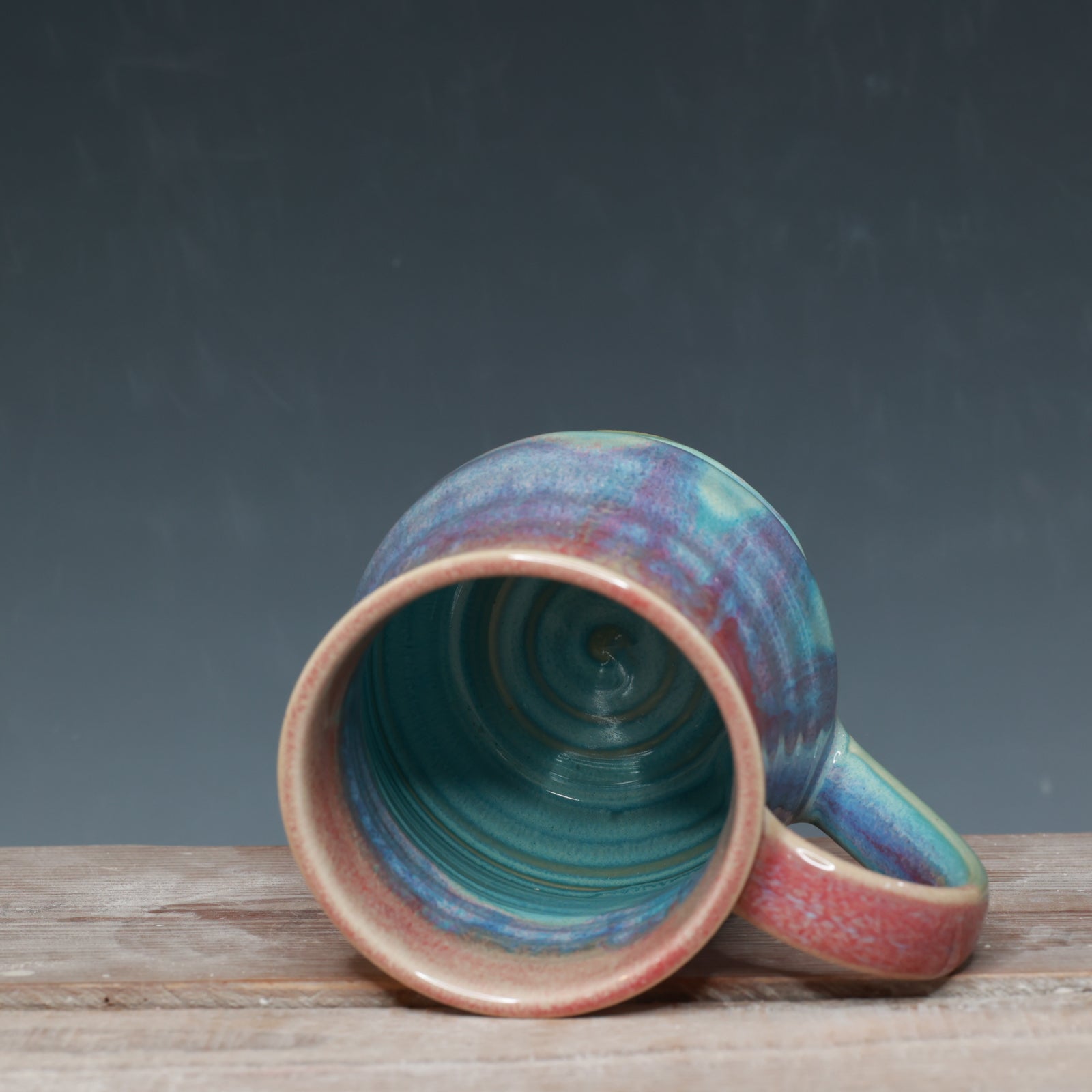 Raspberry Mist and Norse Blue mug 16 oz.