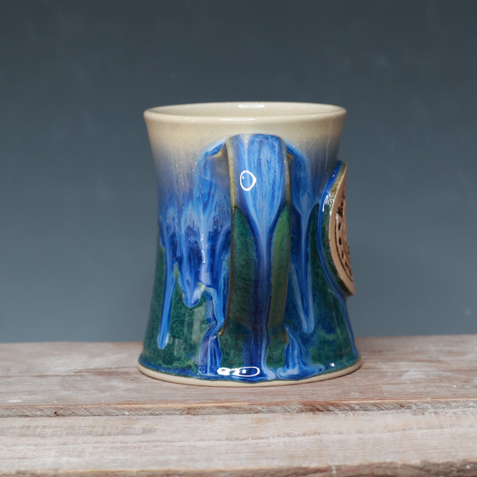 Blue Surf Mocha Monkey mug 14 oz.