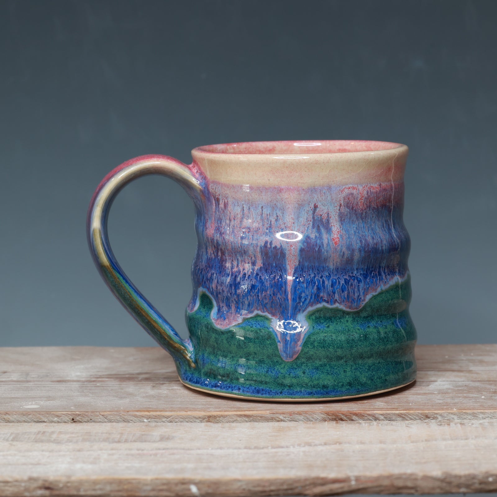 Raspberry Mist and Blue Surf mug 15 oz.