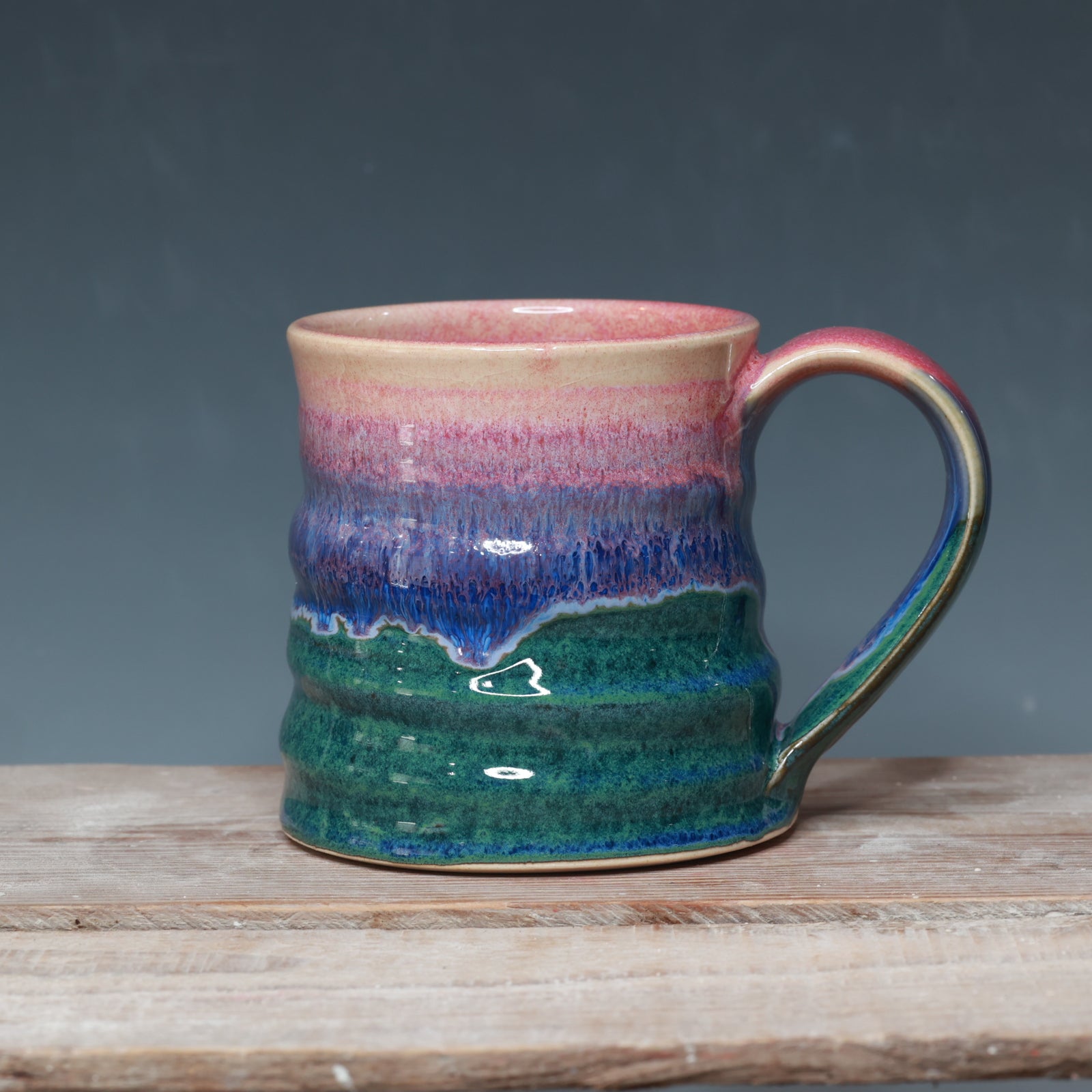 Raspberry Mist and Blue Surf mug 15 oz.