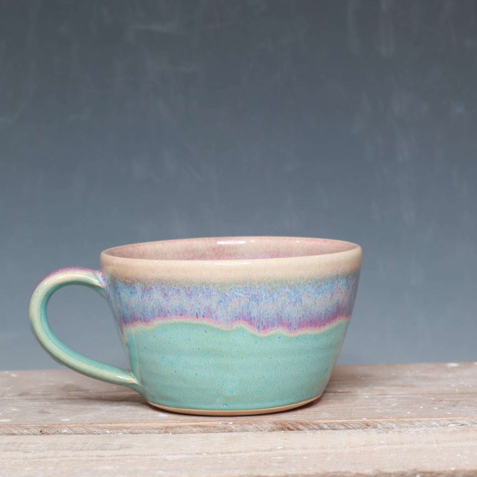 Raspberry Mist and Norse Blue mug 13-14 oz.