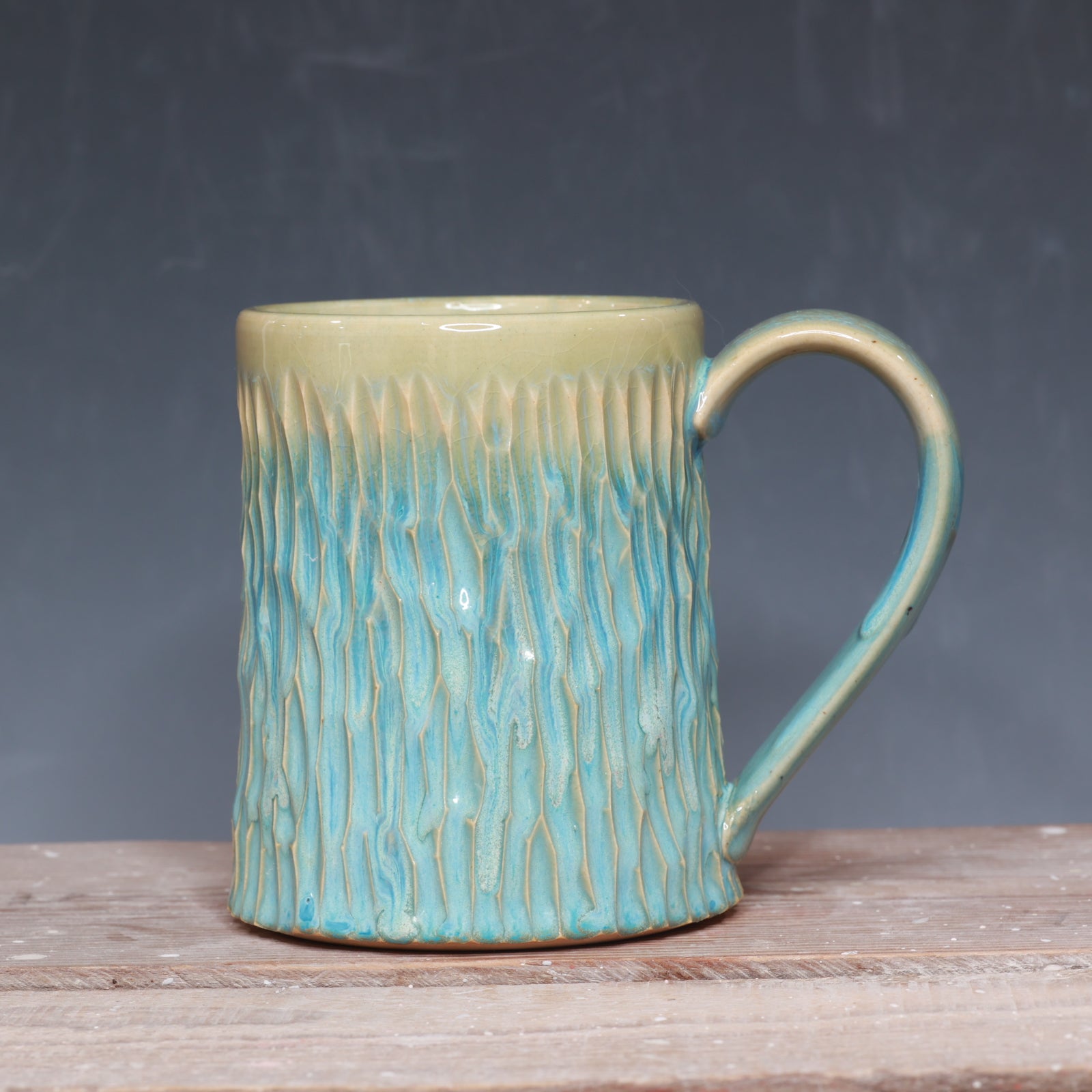Norse Blue Carved mug 19-21 oz.