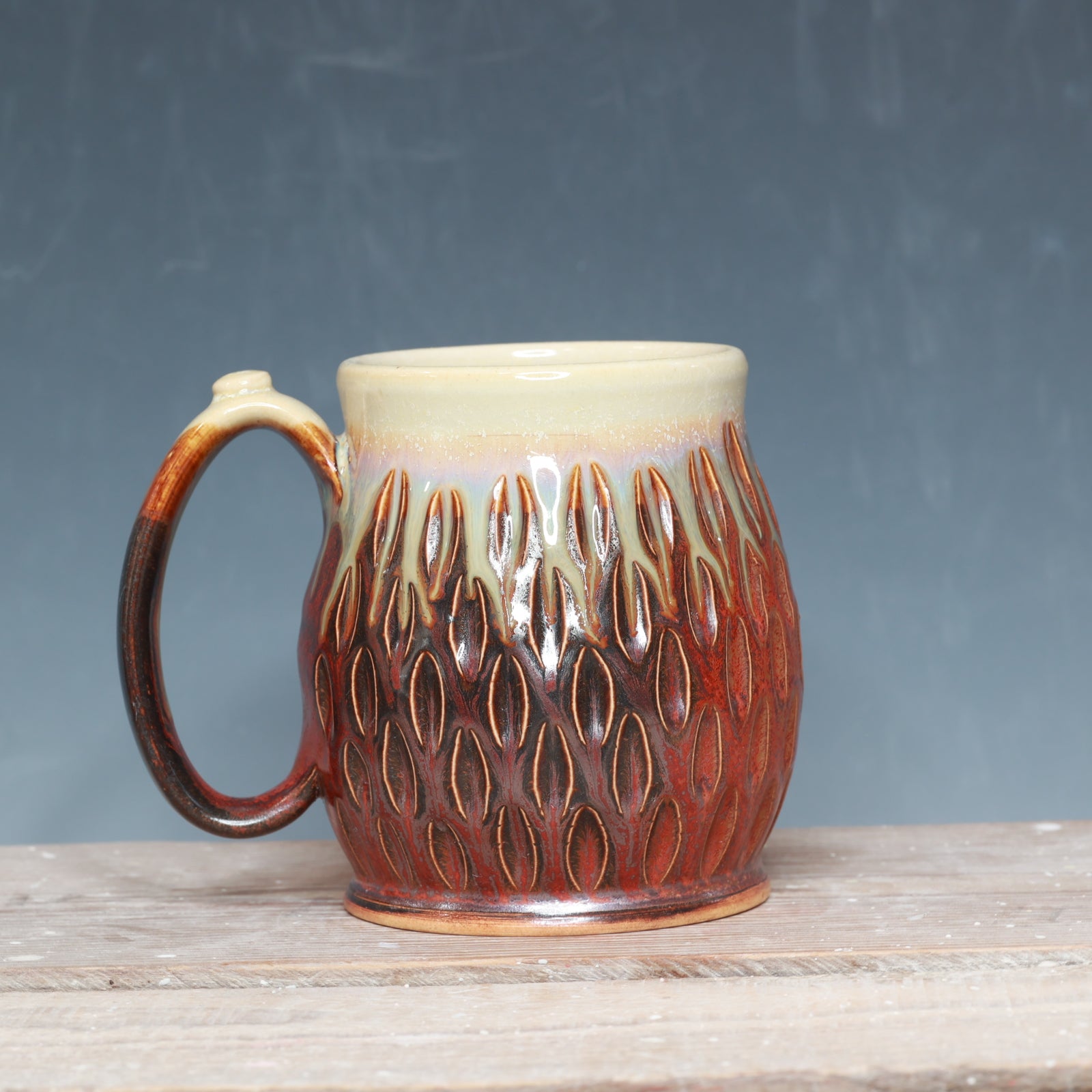 Copper Mule Carved mug 18 oz.