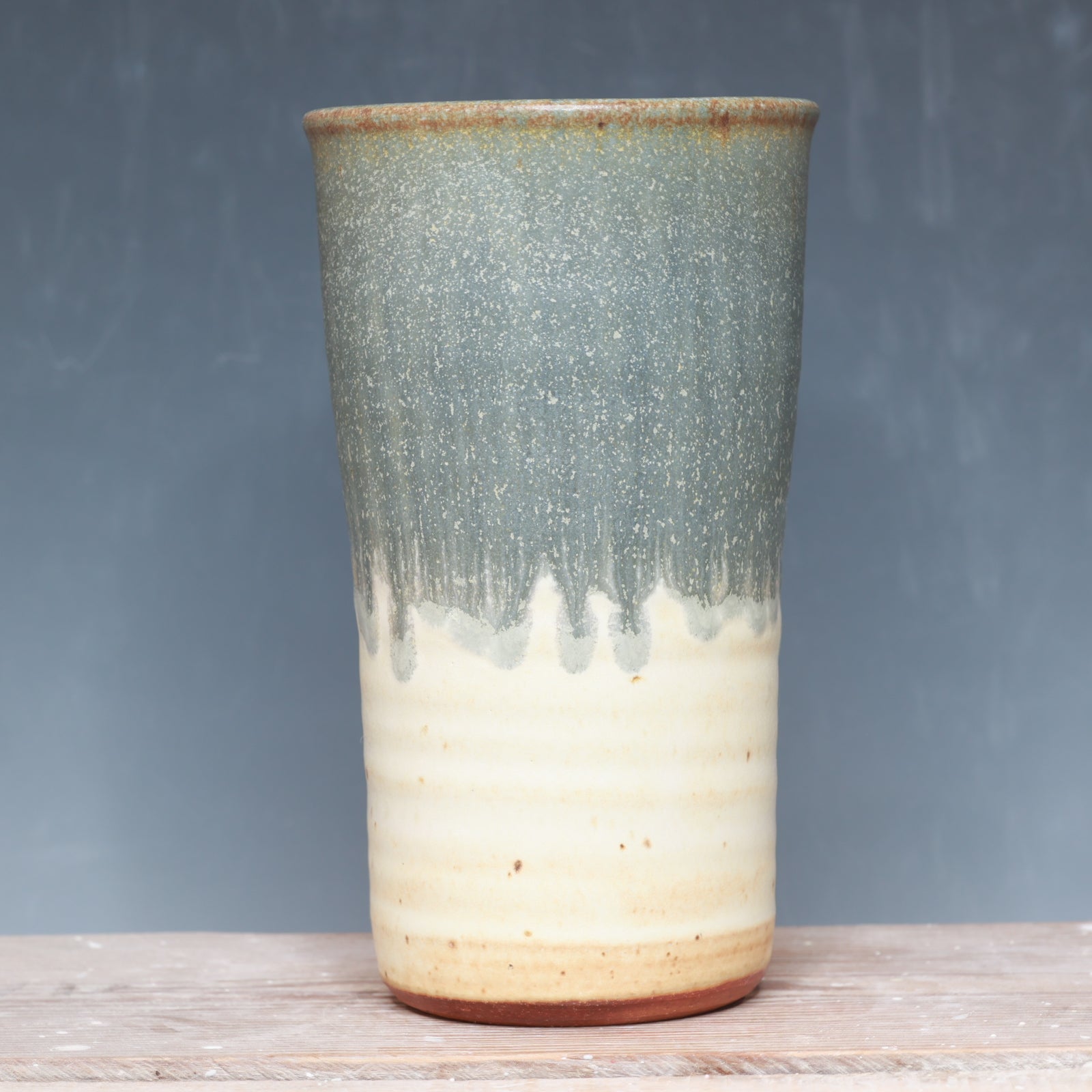 Blue Ash over Salt Tumbler - 25 oz.