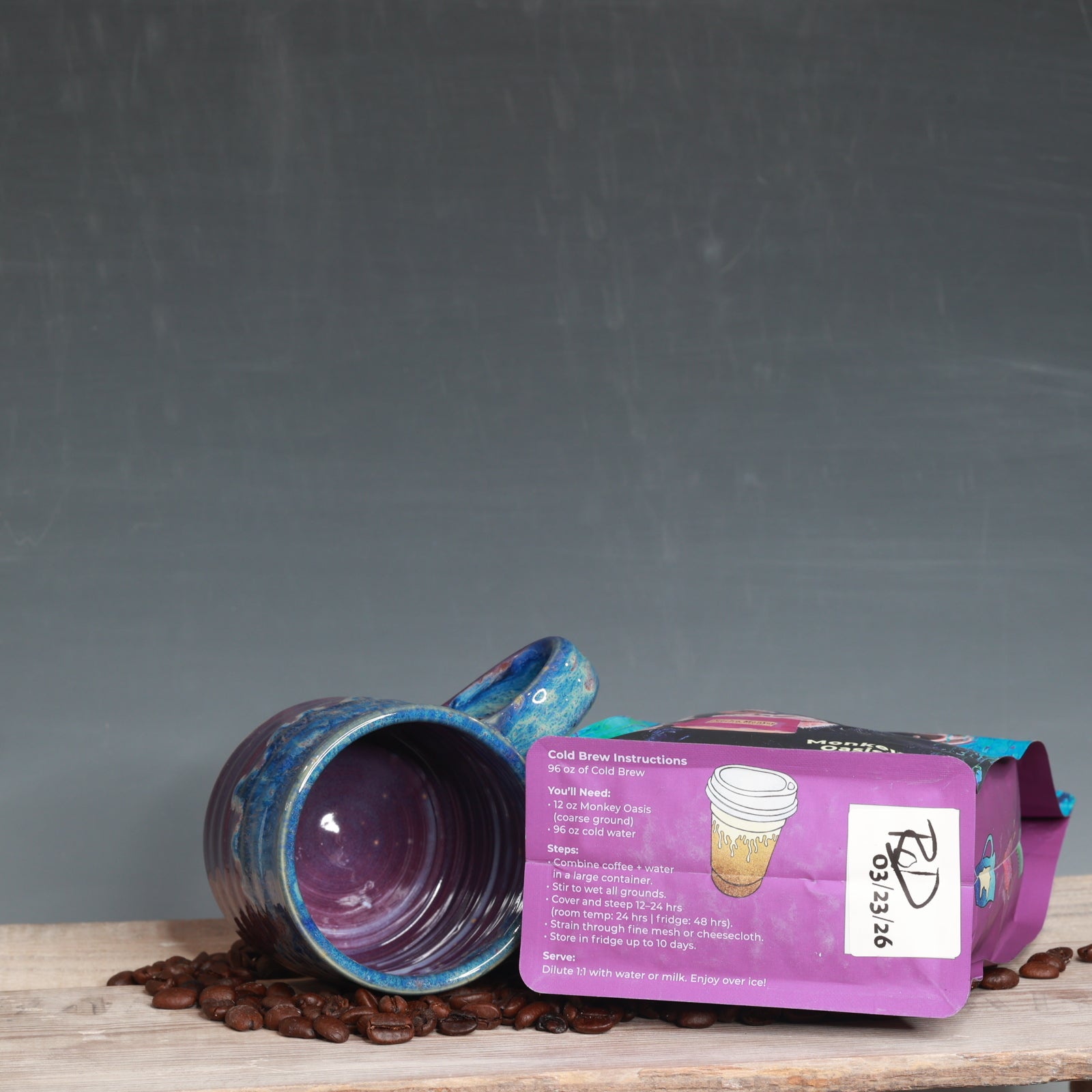 Coffee Beans and Mug Combo - Monkey Oasis Darkest Roast