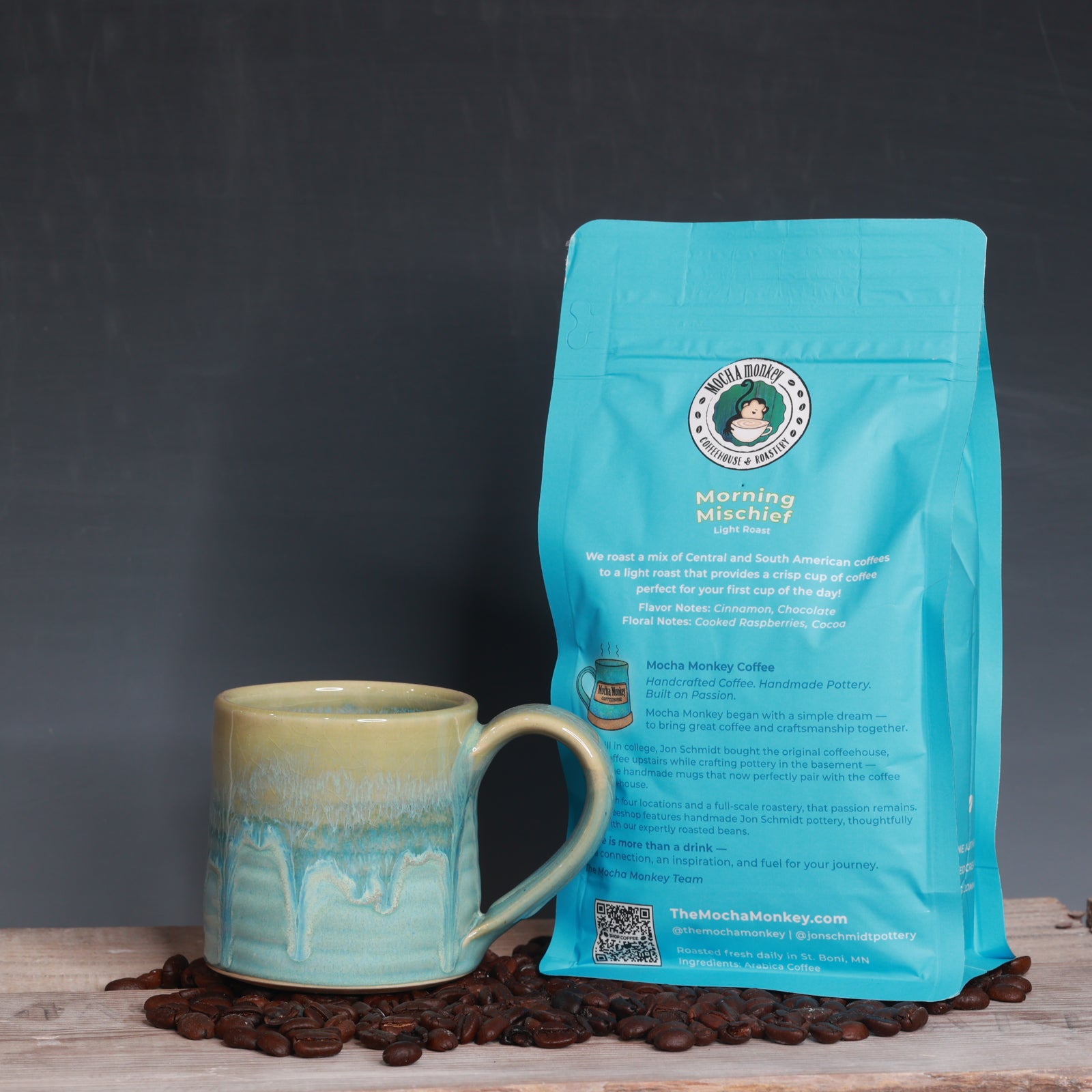 Coffee Beans and Mug Bundle - Morning Mischief Light Roast