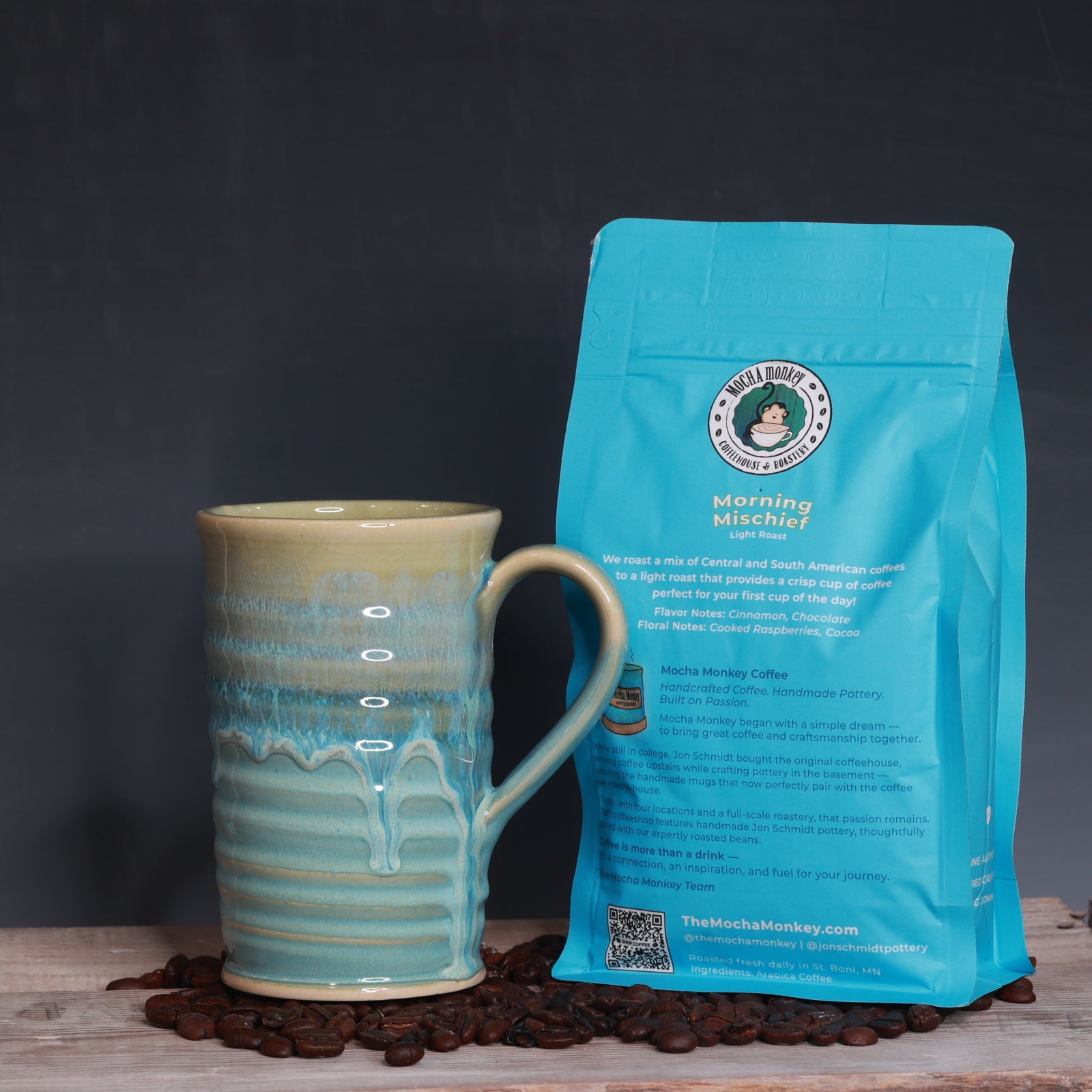 Coffee Beans and Mug Bundle - Morning Mischief Light Roast