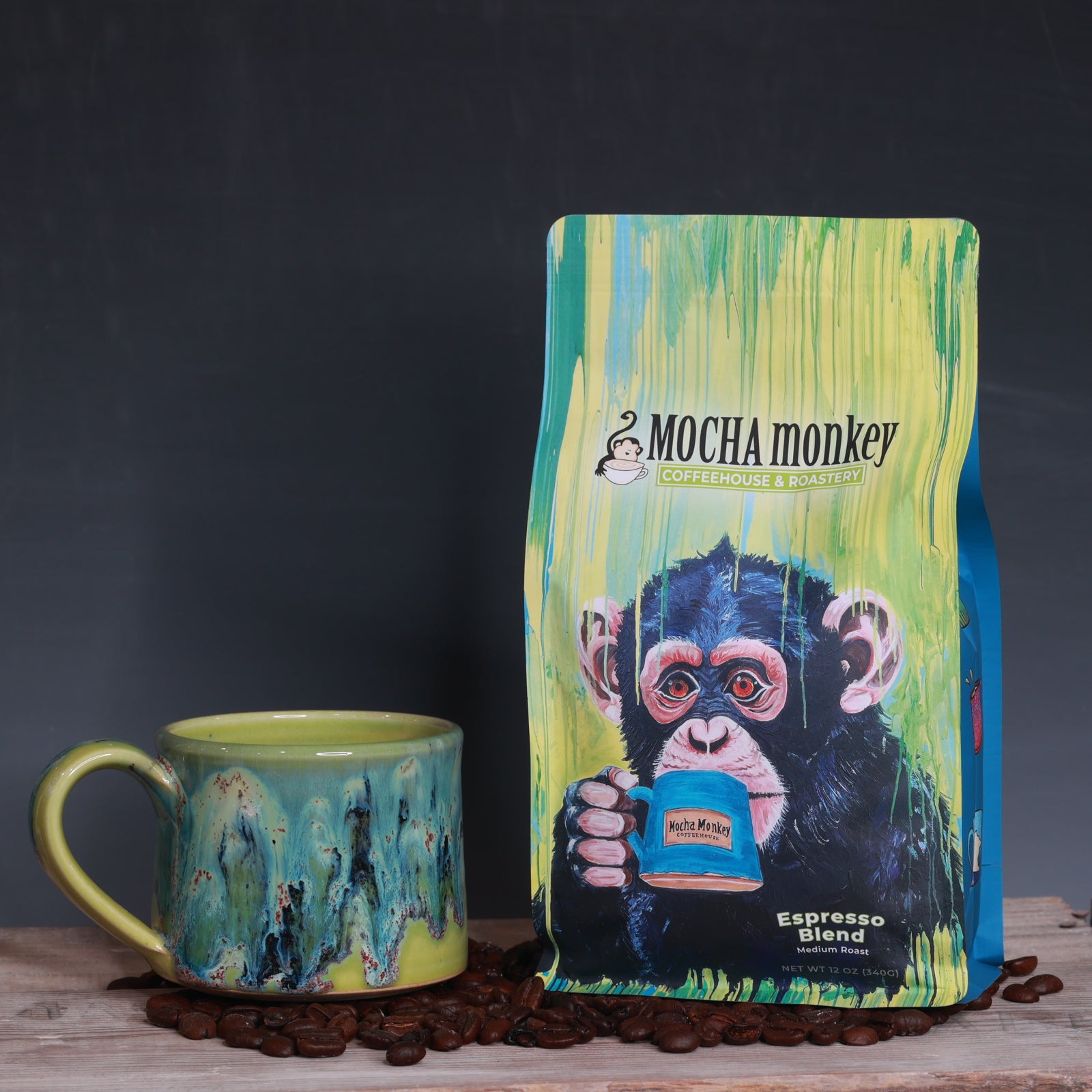 Coffee Beans and Mug Combo - Espresso Blend Medium Roast