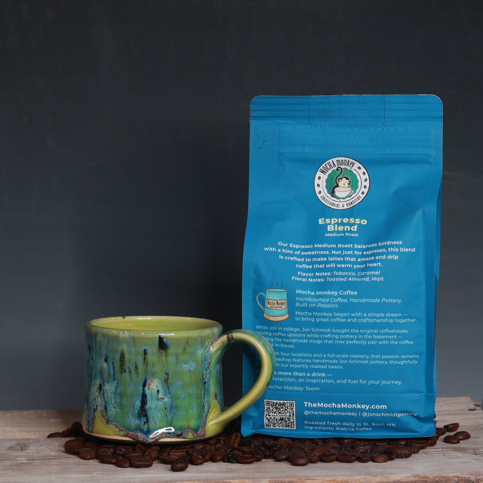 Coffee Beans and Mug Combo - Espresso Blend Medium Roast