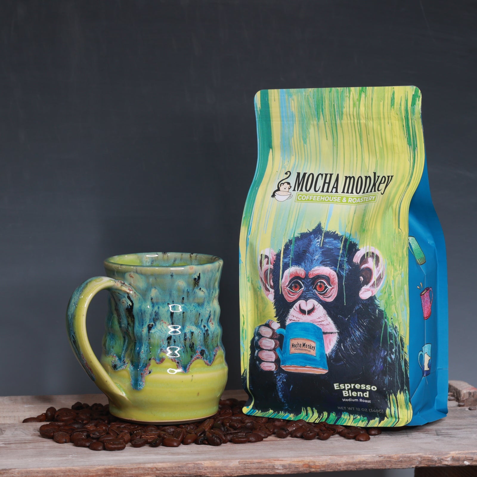 Coffee Beans and Mug Combo - Espresso Blend Medium Roast