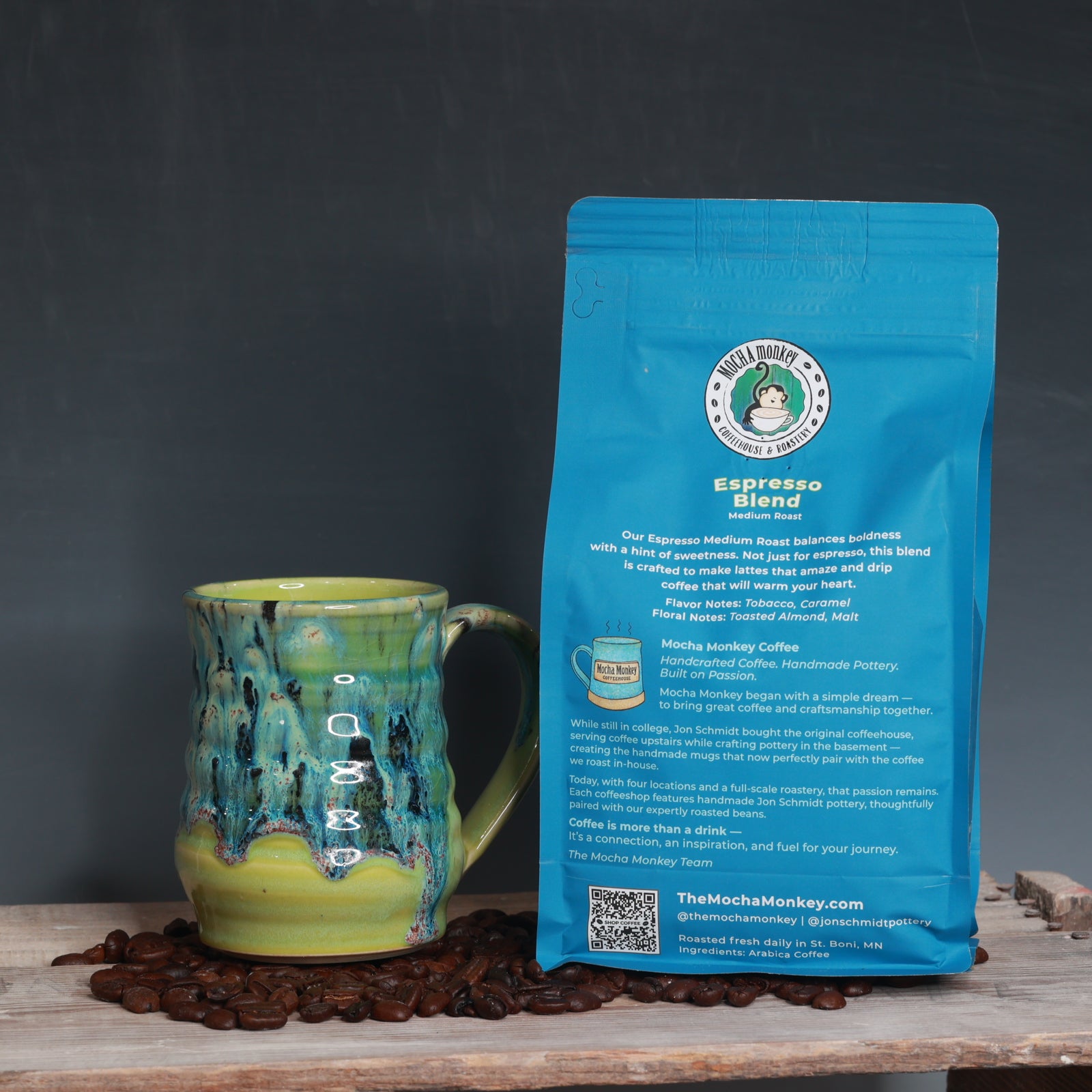 Coffee Beans and Mug Combo - Espresso Blend Medium Roast