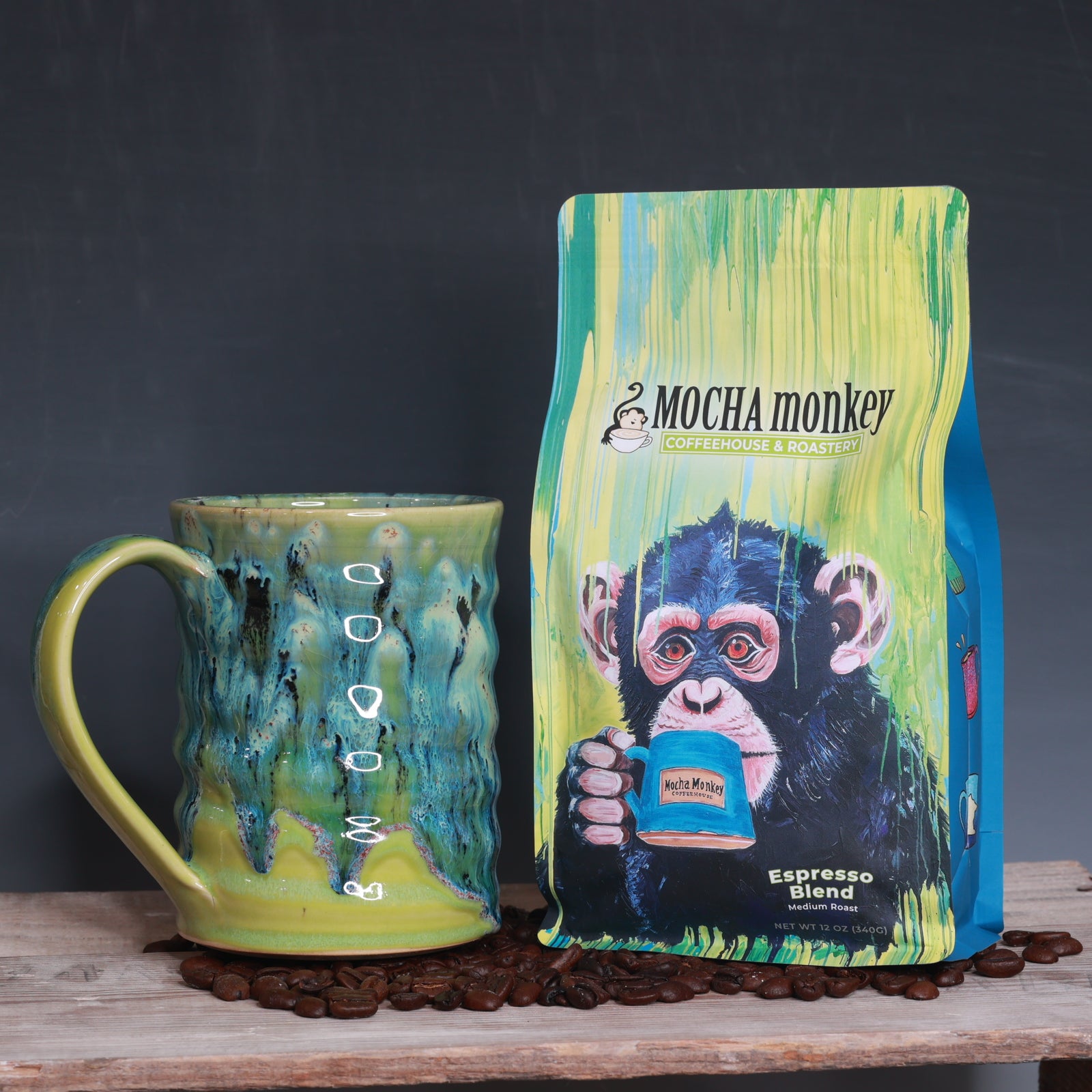 Coffee Beans and Mug Combo - Espresso Blend Medium Roast