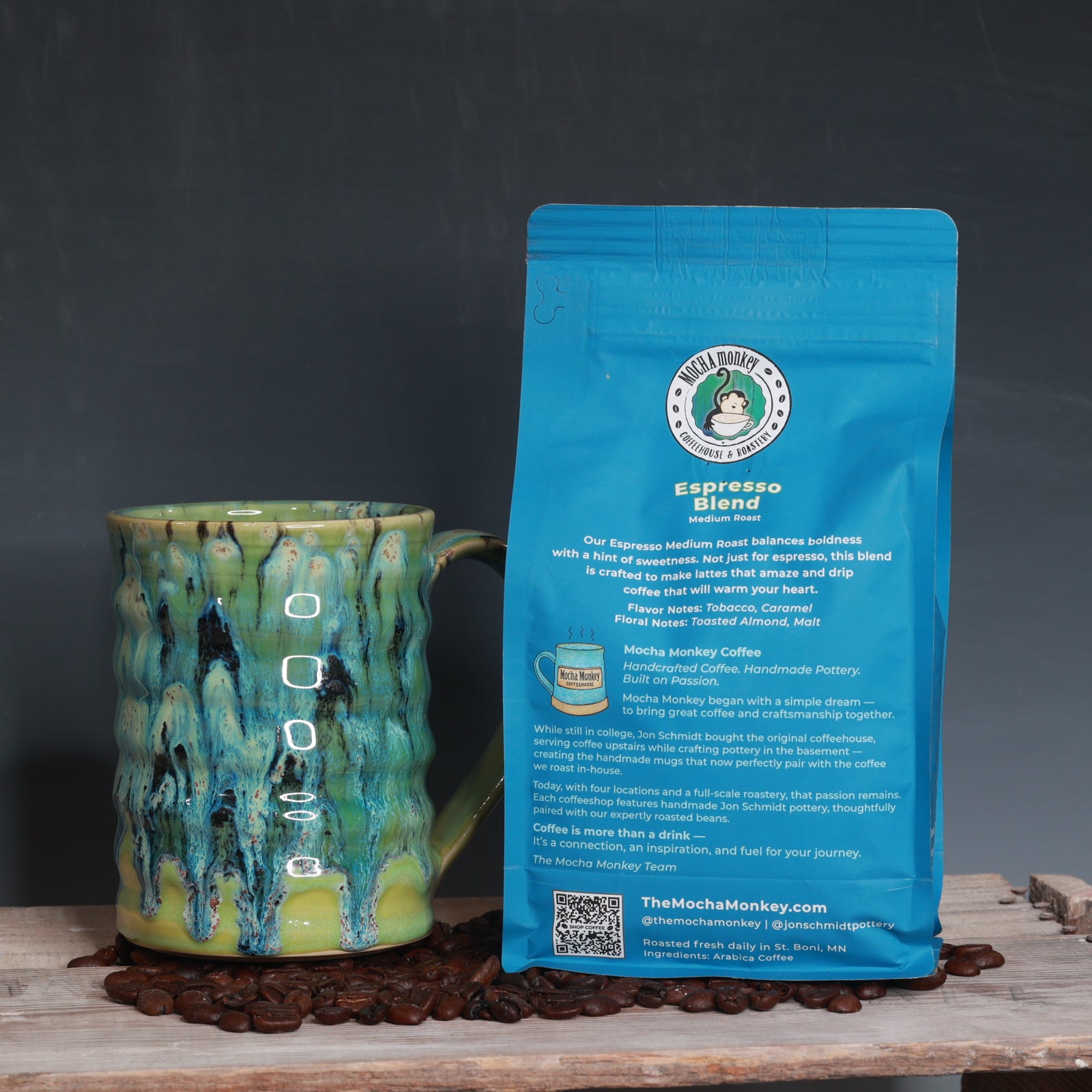 Coffee Beans and Mug Combo - Espresso Blend Medium Roast