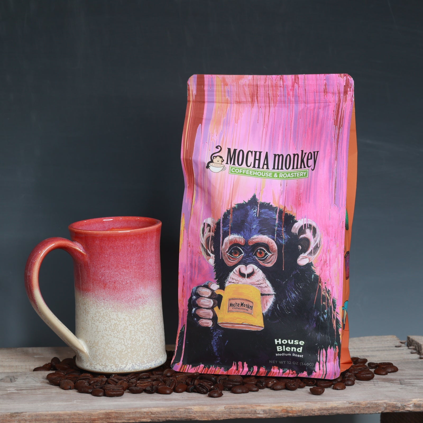 Coffee Beans and Mug Combo - House Blend Medium Roast