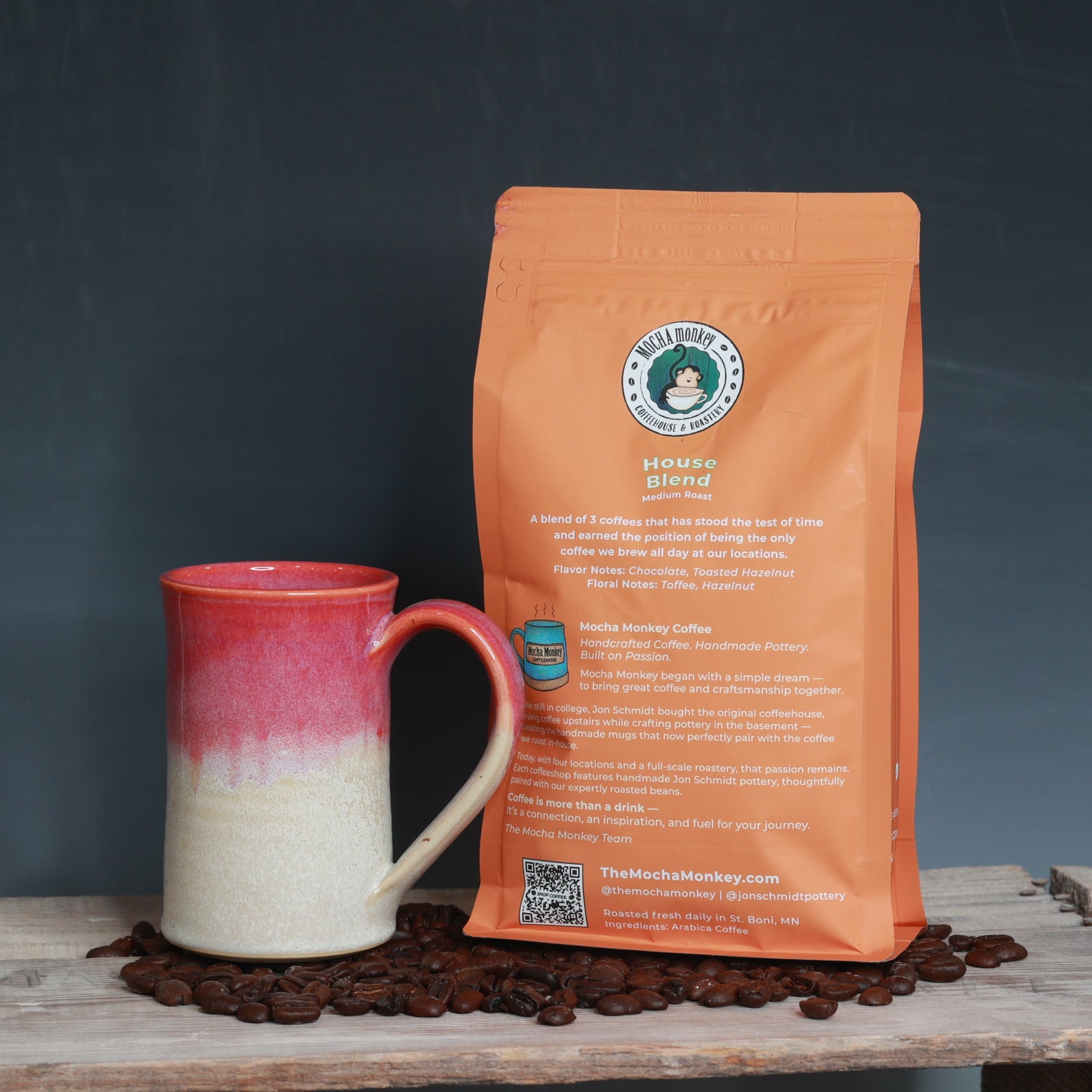 Coffee Beans and Mug Combo - House Blend Medium Roast