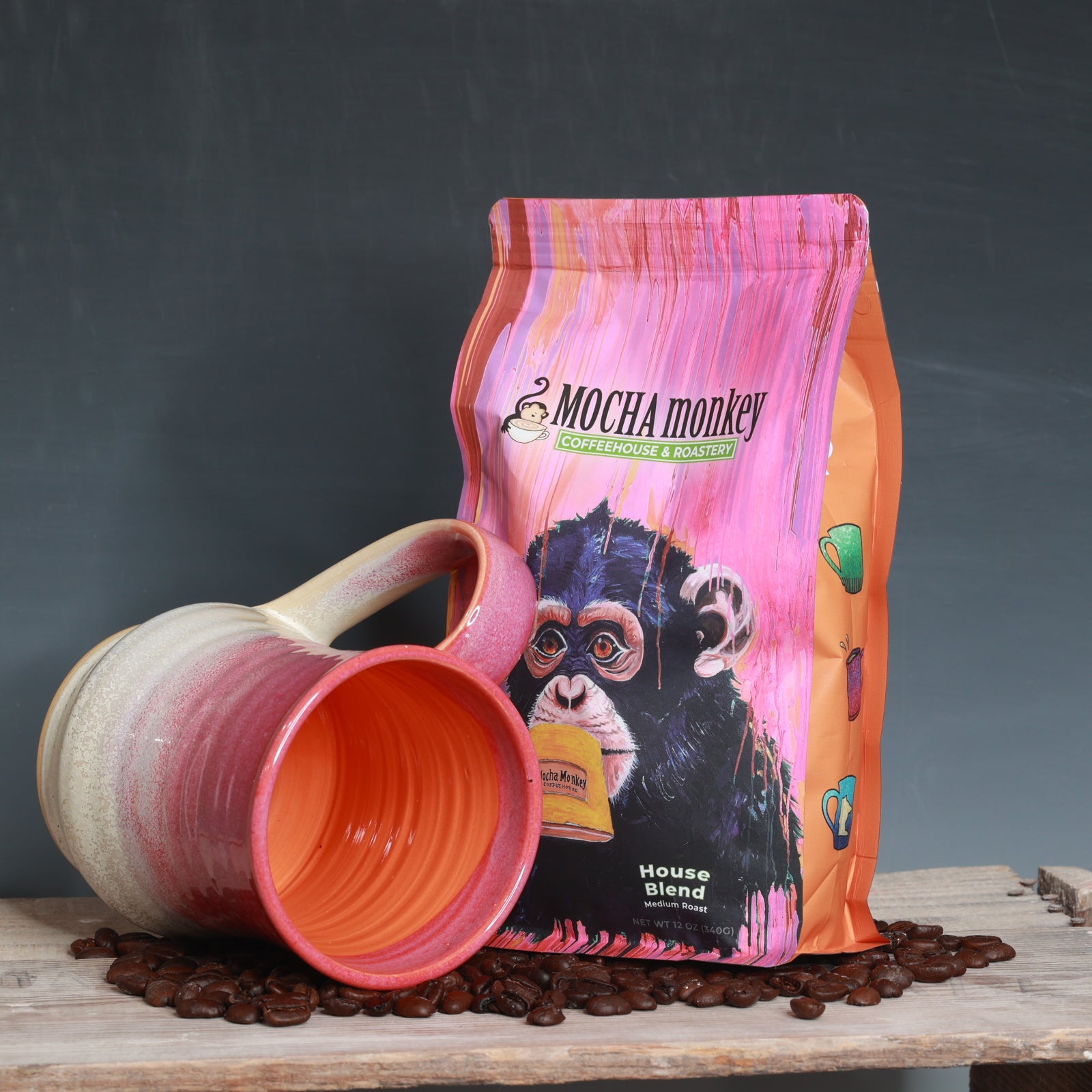 Coffee Beans and Mug Combo - House Blend Medium Roast