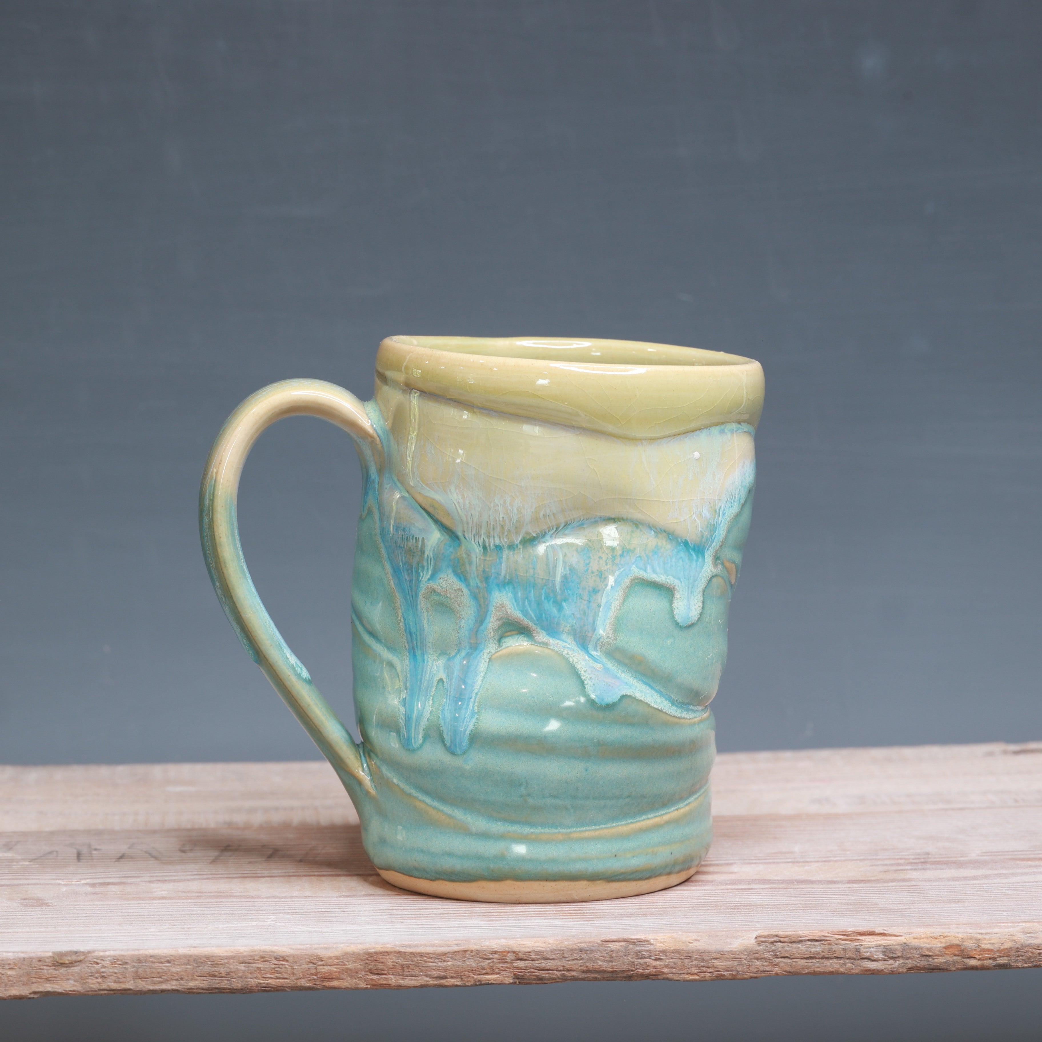 Green Tea and Norse Blue mug 16 oz.