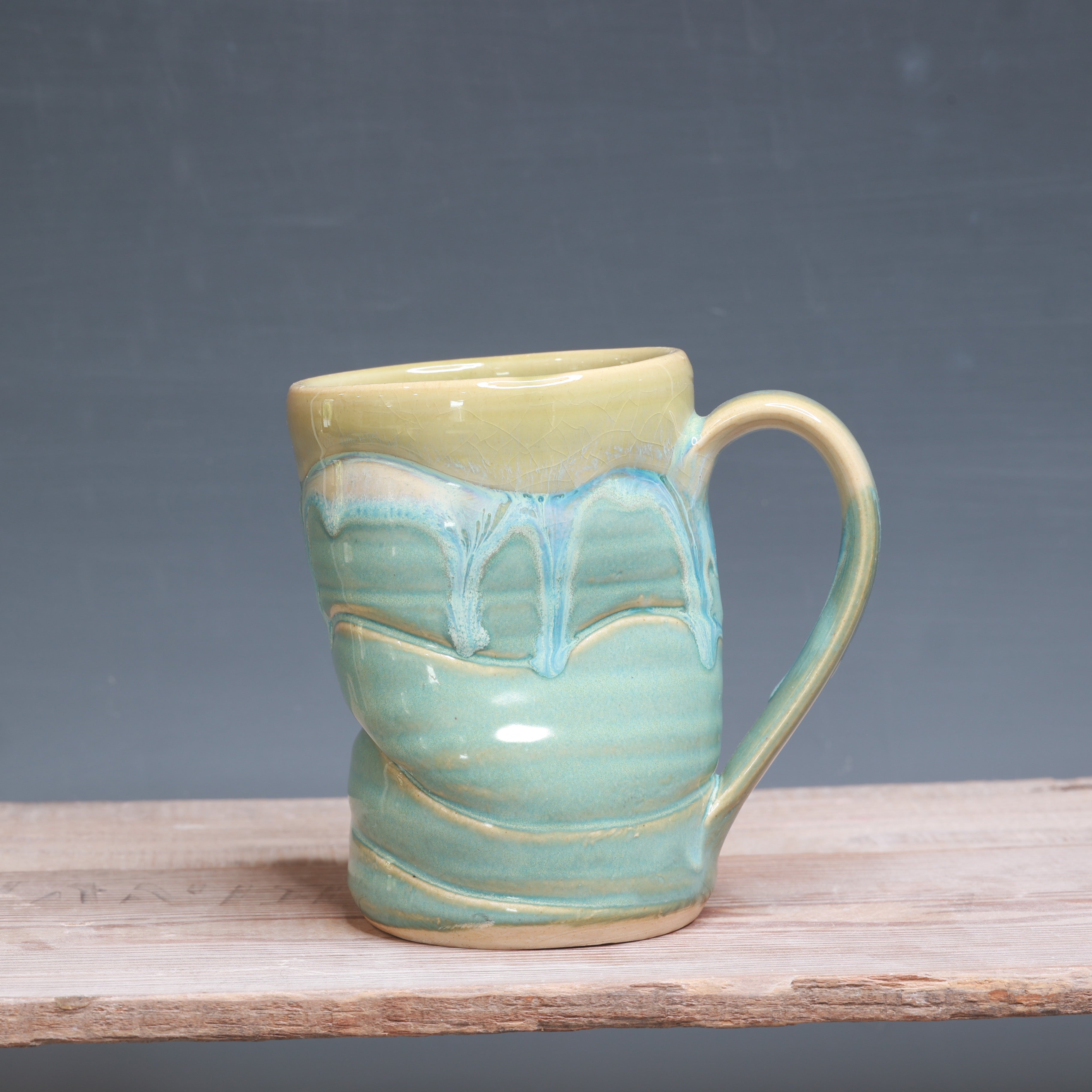 Green Tea and Norse Blue mug 16 oz.