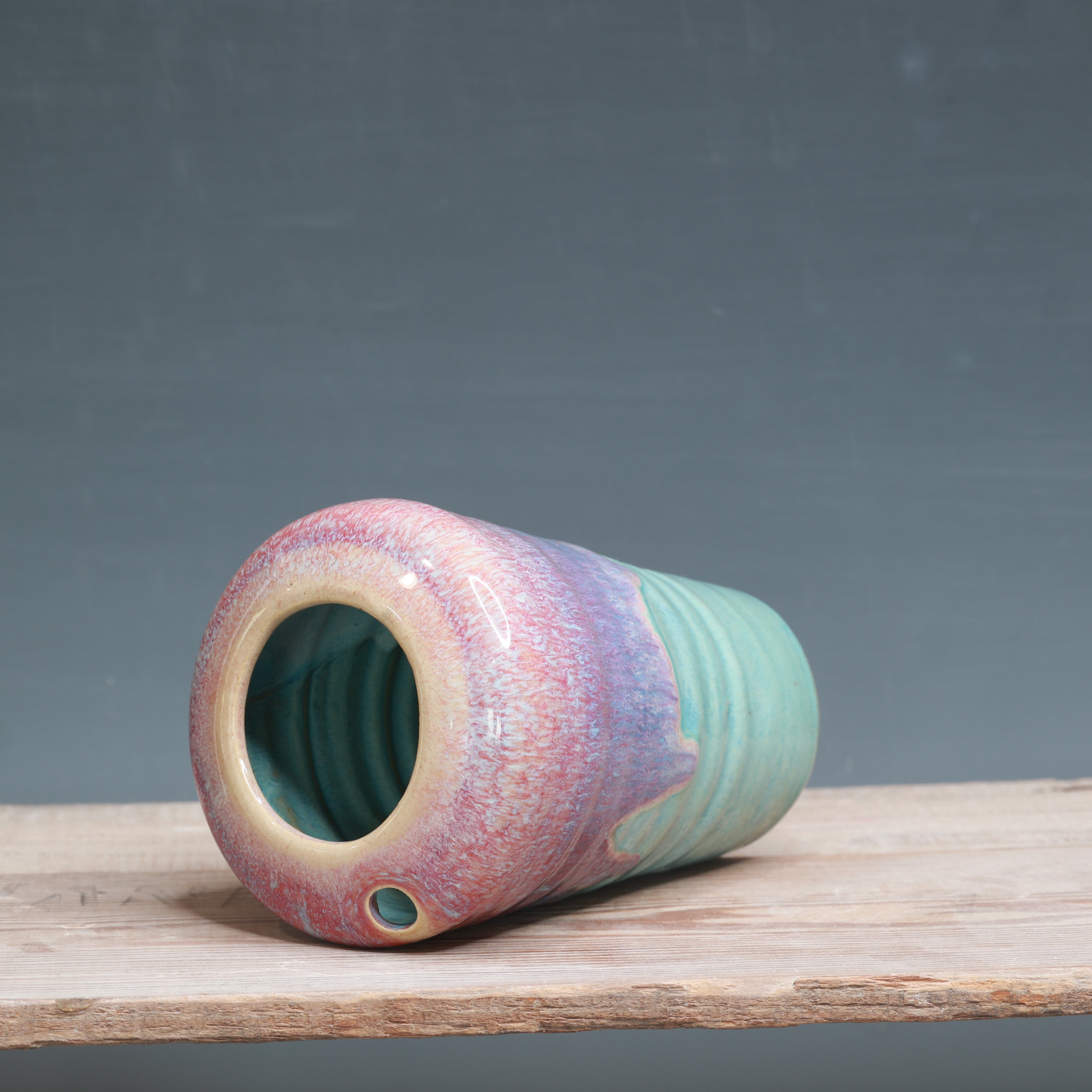 Raspberry Mist and Norse Blue Travel Cup 13 oz.