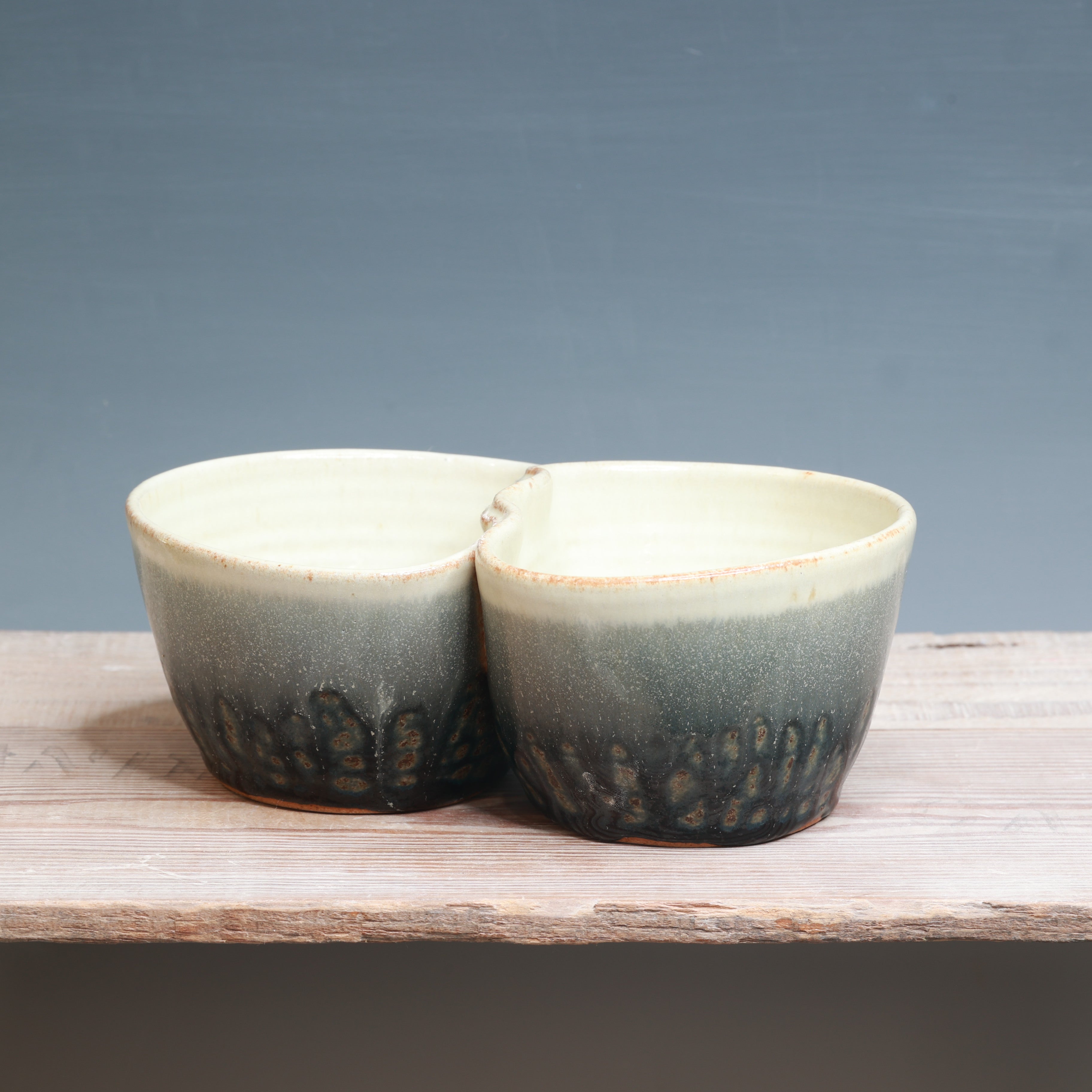 Smash Bowl - 2, Salt and Blue Ash Glaze