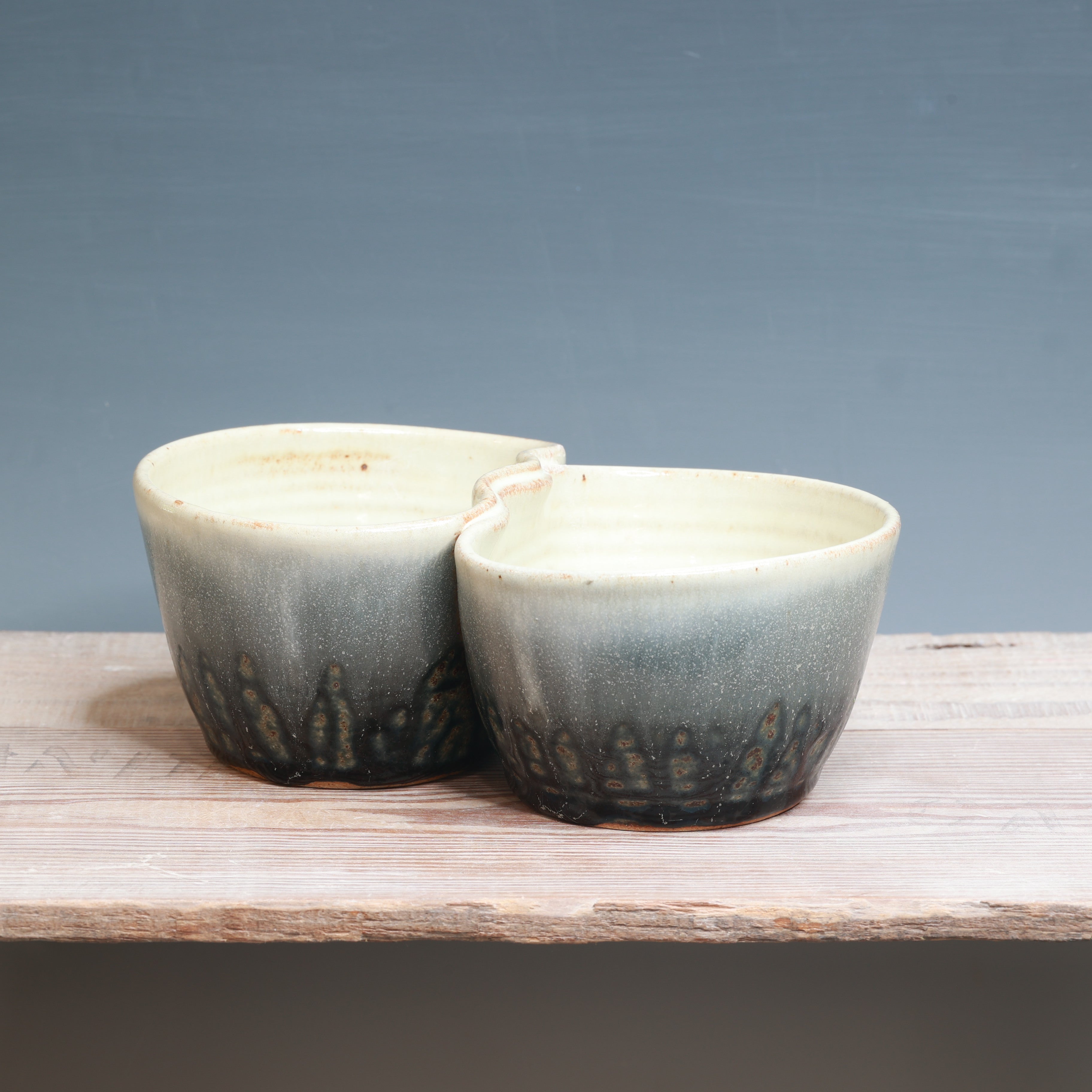 Smash Bowl - 2, Salt and Blue Ash Glaze