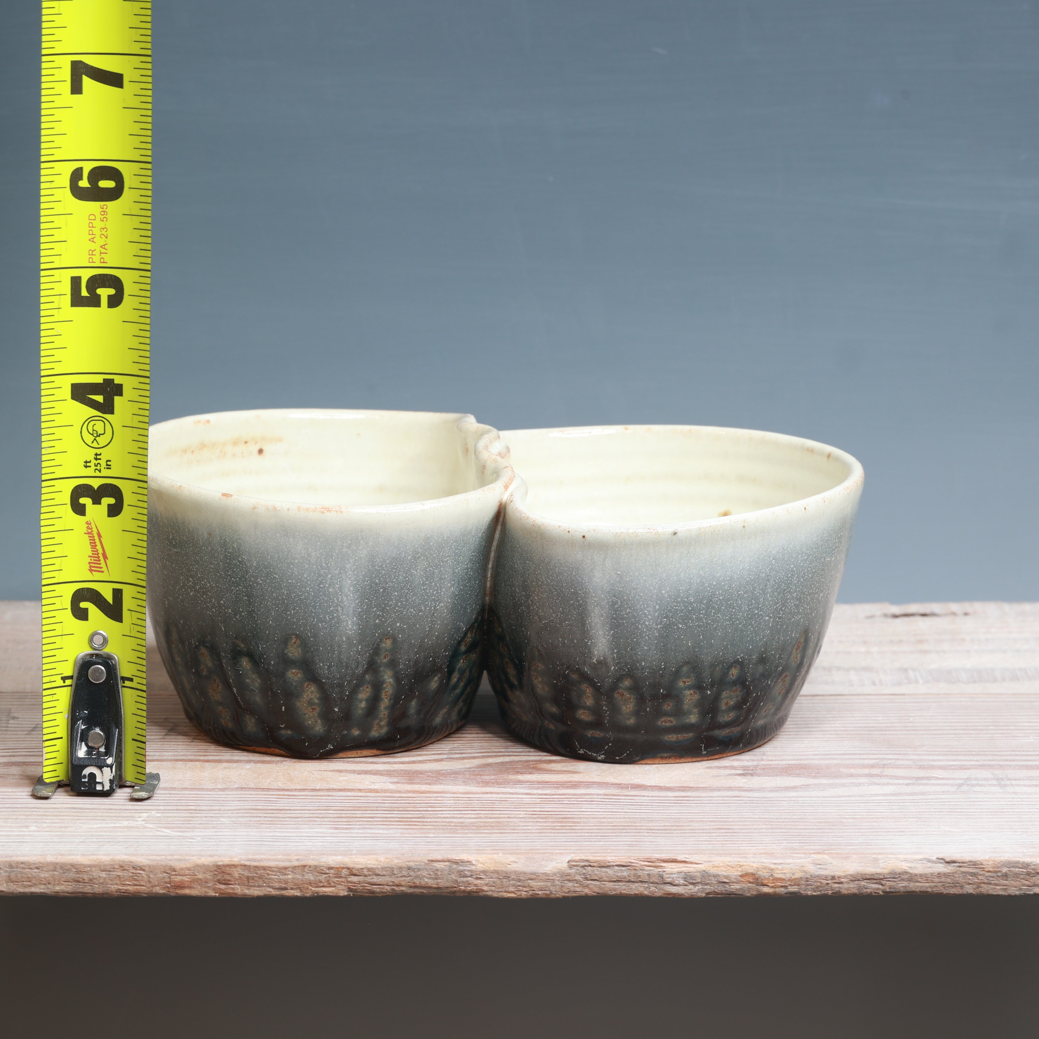 Smash Bowl - 2, Salt and Blue Ash Glaze