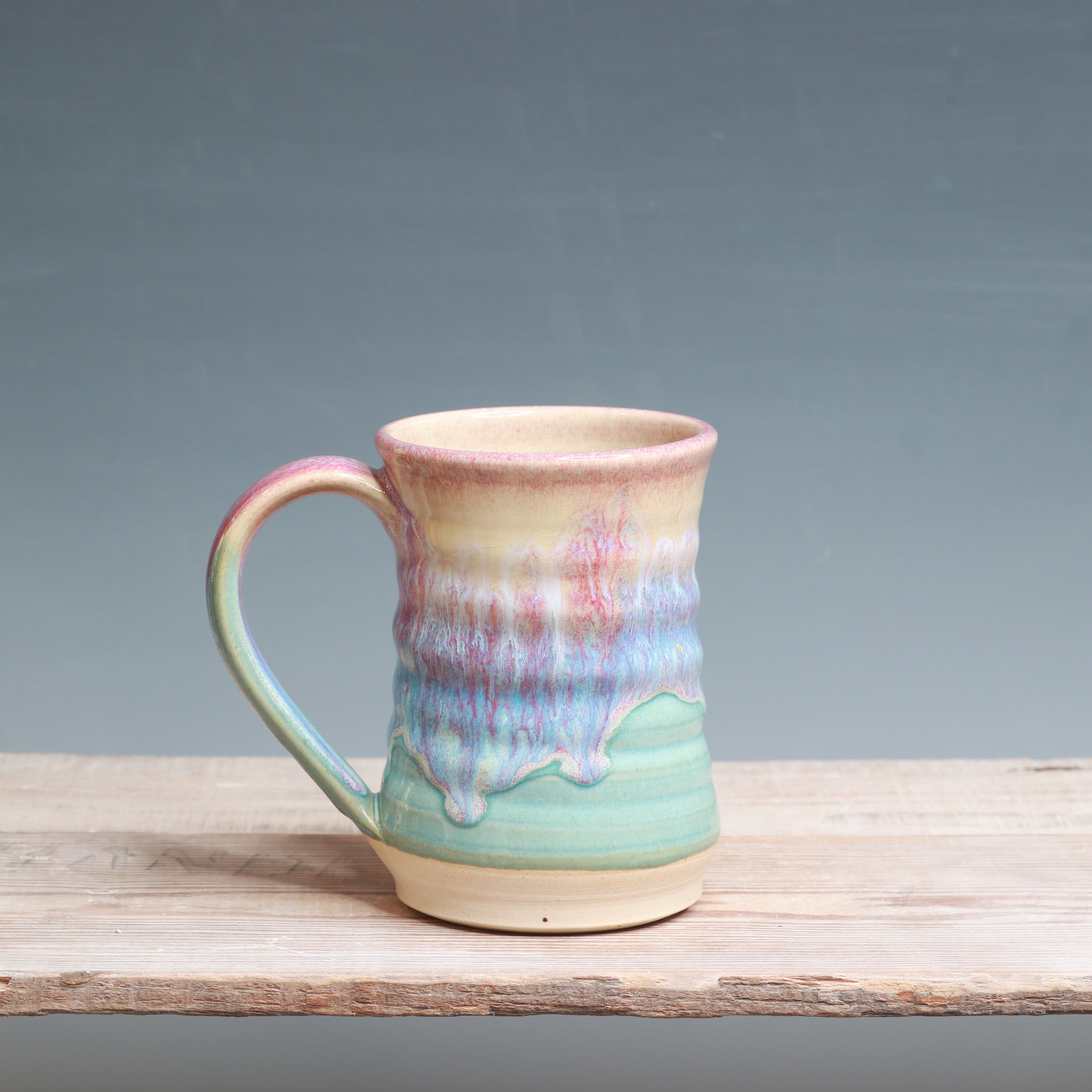 Raspberry Mist over Norse Blue Mug - 13 oz.